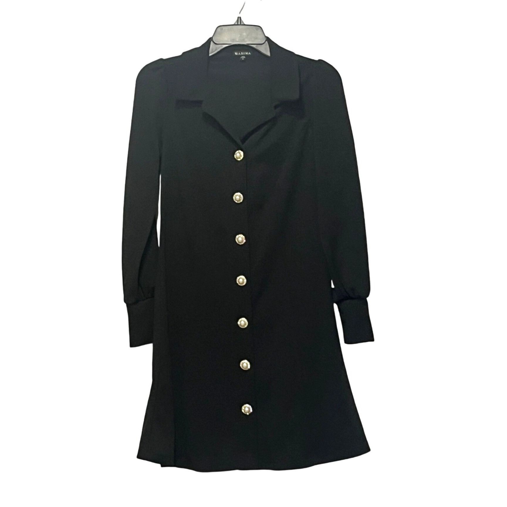 Other Marina Women’s Long Sleeve Fitted Mini Blazer Dress, Black, Size XS / US 0-2 / IT 36-38 - 2 Thumbnail