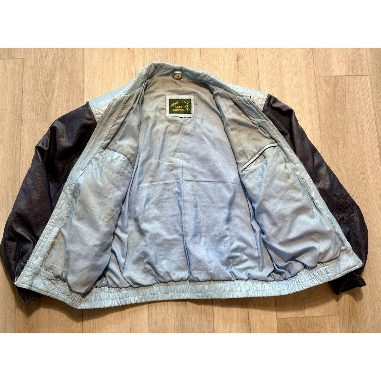 Leather VTG 90s Old School University Streetwear XL Leather Jacket Size US XL / EU 56 / 4 - 12 Thumbnail