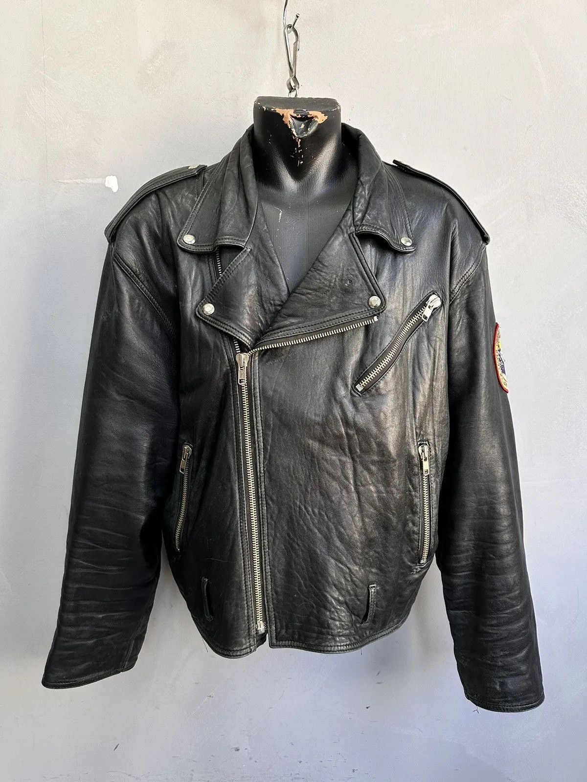 Schott Vintage Cropped Aviator Leather Jacket Harley Davidson Japan Size US M / EU 48-50 / 2 - 1 Thumbnail