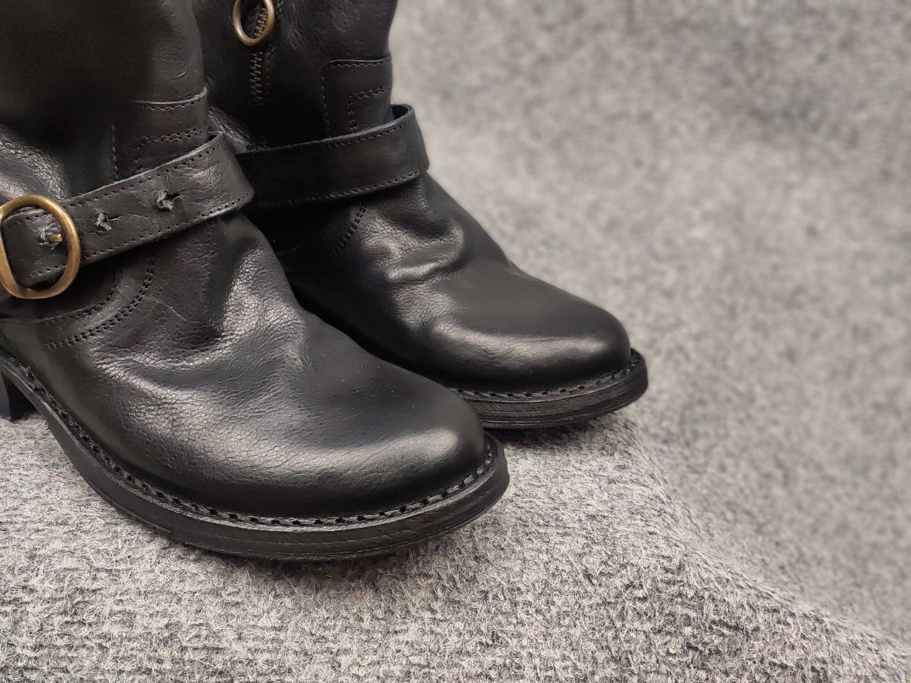 Fiorentini + Baker Fiorentini + Baker Side Zip Leather Eli Moto Ankle Boots Size US 5 / IT 35 - 16 Thumbnail