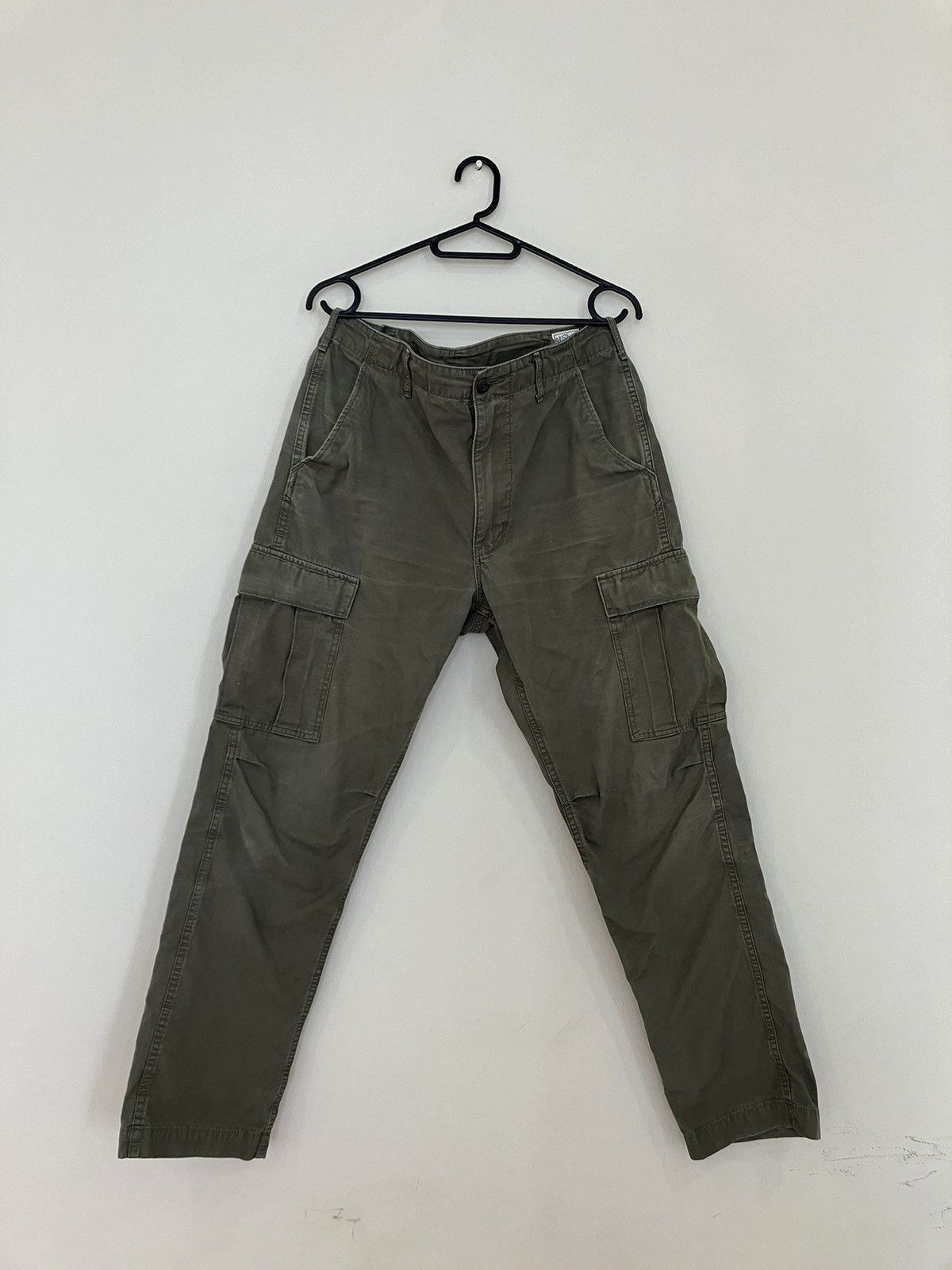 image of Orslow Slim-Cut Fatigue Pants in Olive Green, Men's (Size 31)