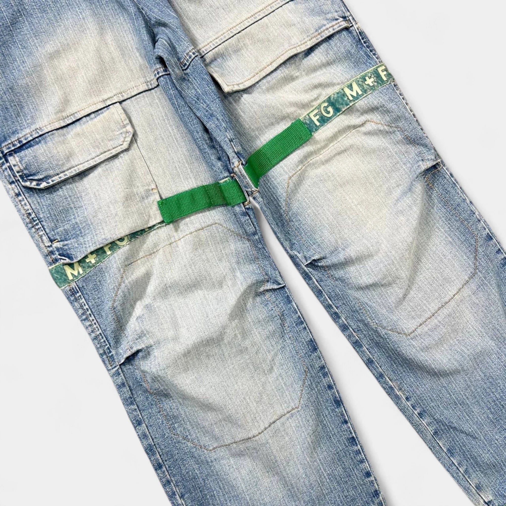 Marithe + Francois Girbaud Marithé + François Girbaud Classic Light Blue Cargo Denim Pa Size US 34 / EU 50 - 3 Thumbnail