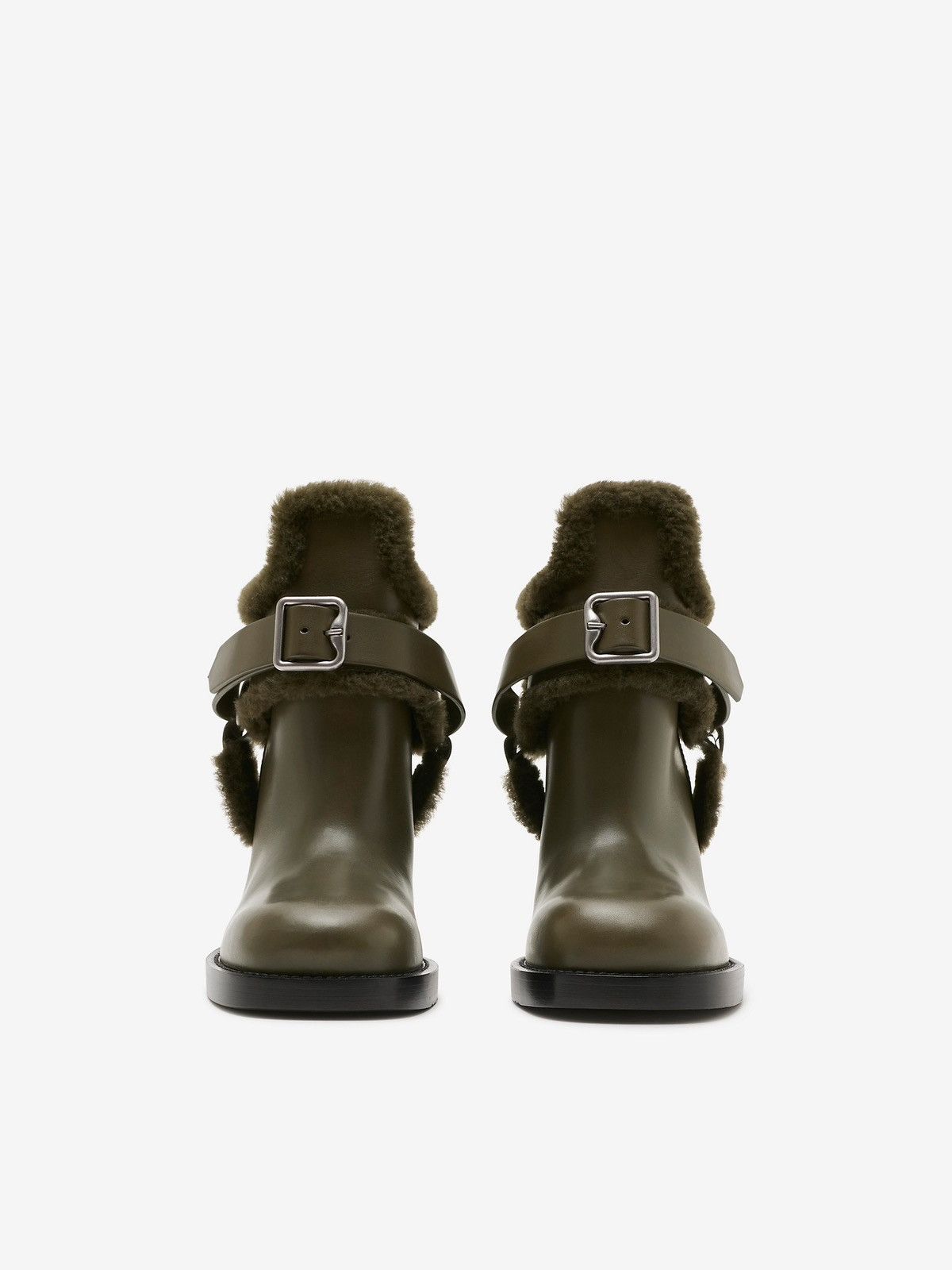 Burberry Burberry Leather and Shearling Cosy Stirrup Boots Size US 7 / IT 37 - 2 Thumbnail