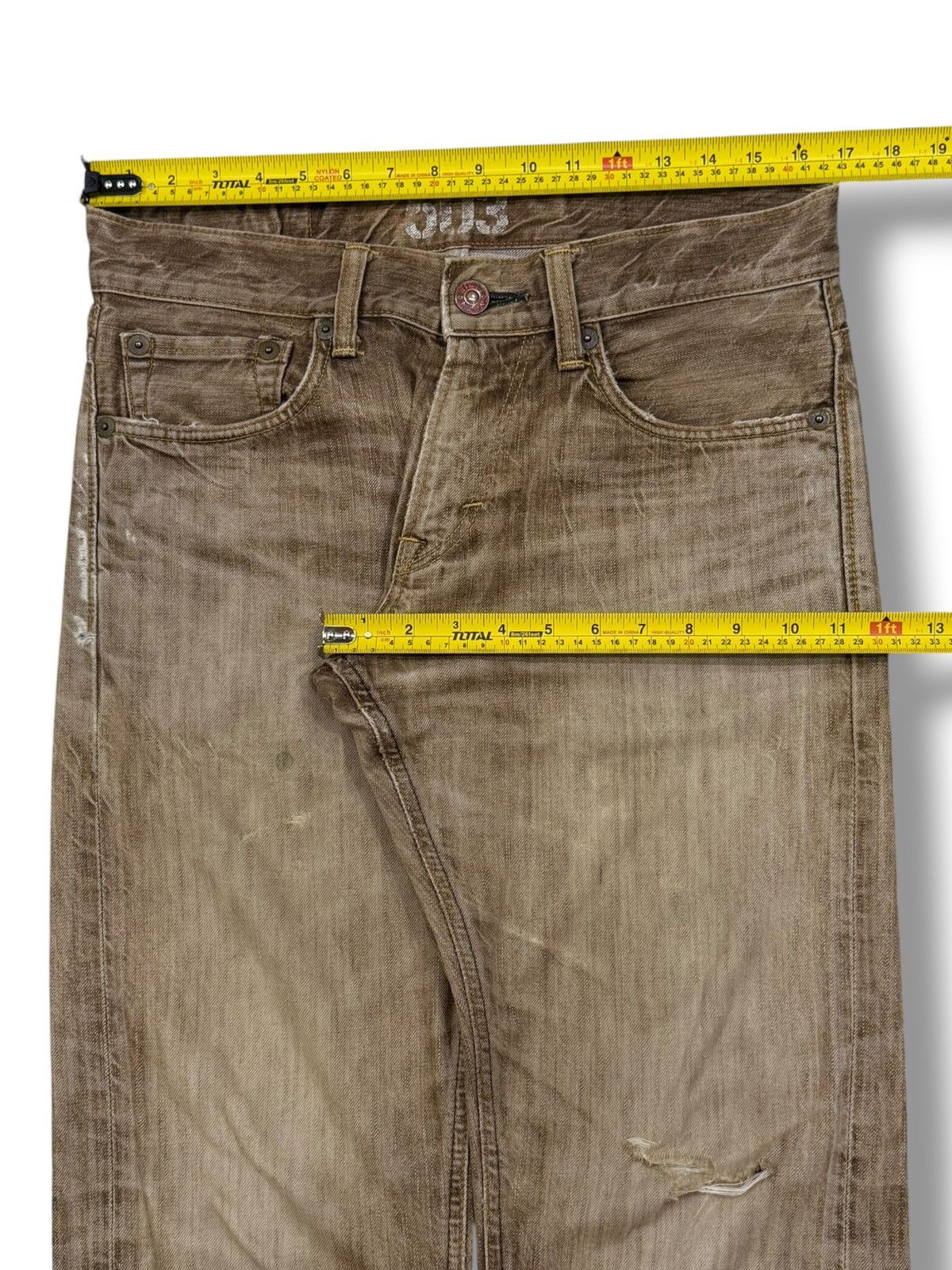 Edwin Vintage EDWIN 503 Blue Trip | Faded Brown Wash | W33 Size US 33 - 17 Thumbnail
