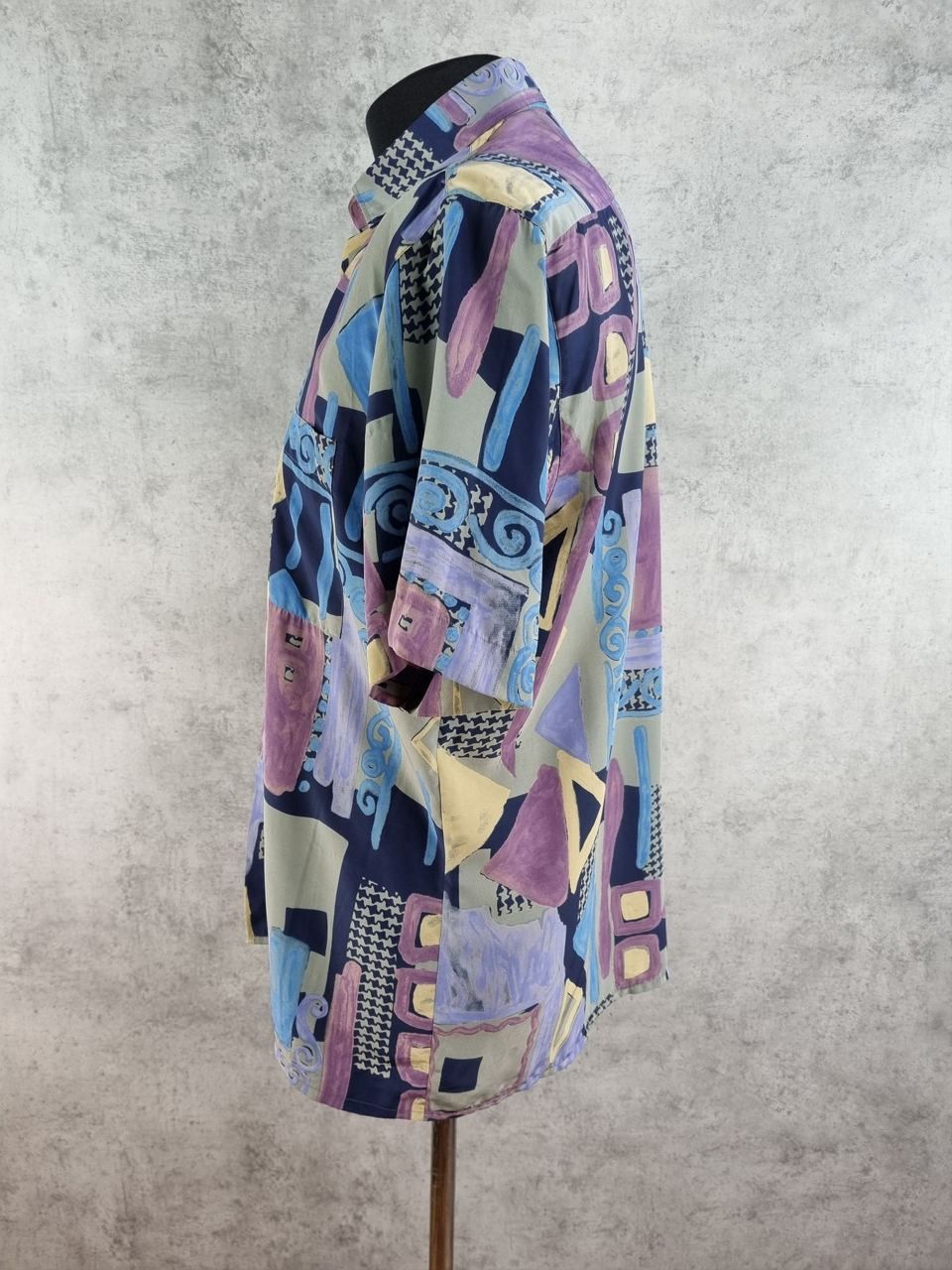 Vintage Vintage Silk Shirt Abstract Christian Dior Style Size US L / EU 52-54 / 3 - 3 Thumbnail