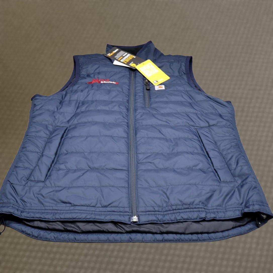 Carhartt Carhartt Gilliam Vest Women Large 12/14 Blue Rain Defender Quilted Puff LOGO NEW Size L / US 10 / IT 46 - 1 Thumbnail