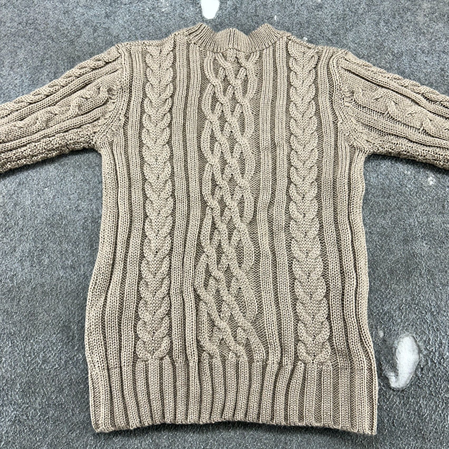 Vintage VINTAGE Woolovers Sweater Womens XS Brown Pullover Wool Crew Neck Fisherman Cable Knit 90s Autumn Winter Spring Casual Womens Pullover Size XS / US 0-2 / IT 36-38 - 6 Thumbnail