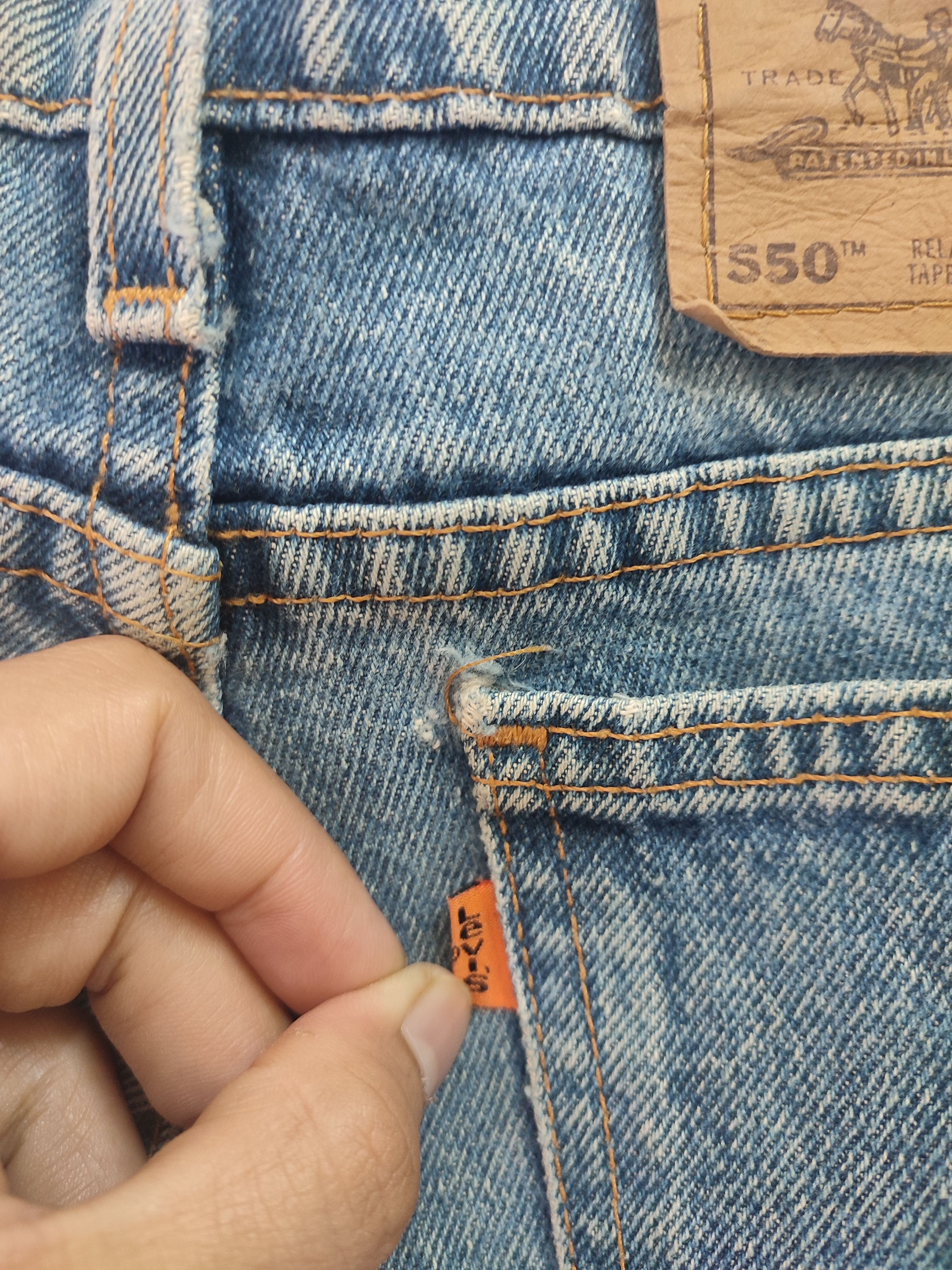 Levi's 💥Vtg Levi's 550 Orange Tab Jeans Size US 36 / EU 52 - 13 Thumbnail
