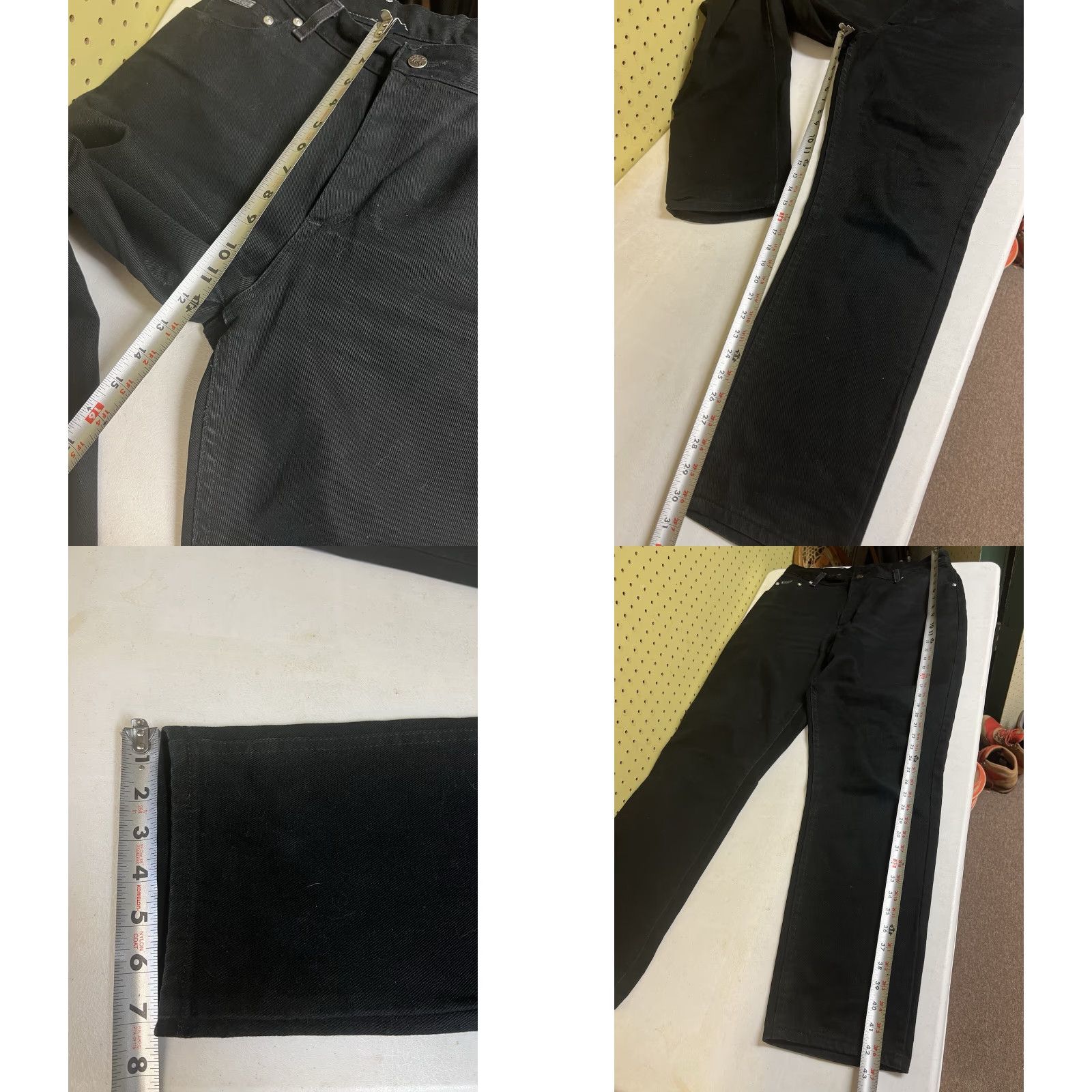 Lee VINTAGE Lee Riveted Jeans Womens 14 Medium Black Denim Relaxed Mom Straight 5-Pocket Western 90s Style Women Size 36" / US 14 / IT 50 - 8 Thumbnail