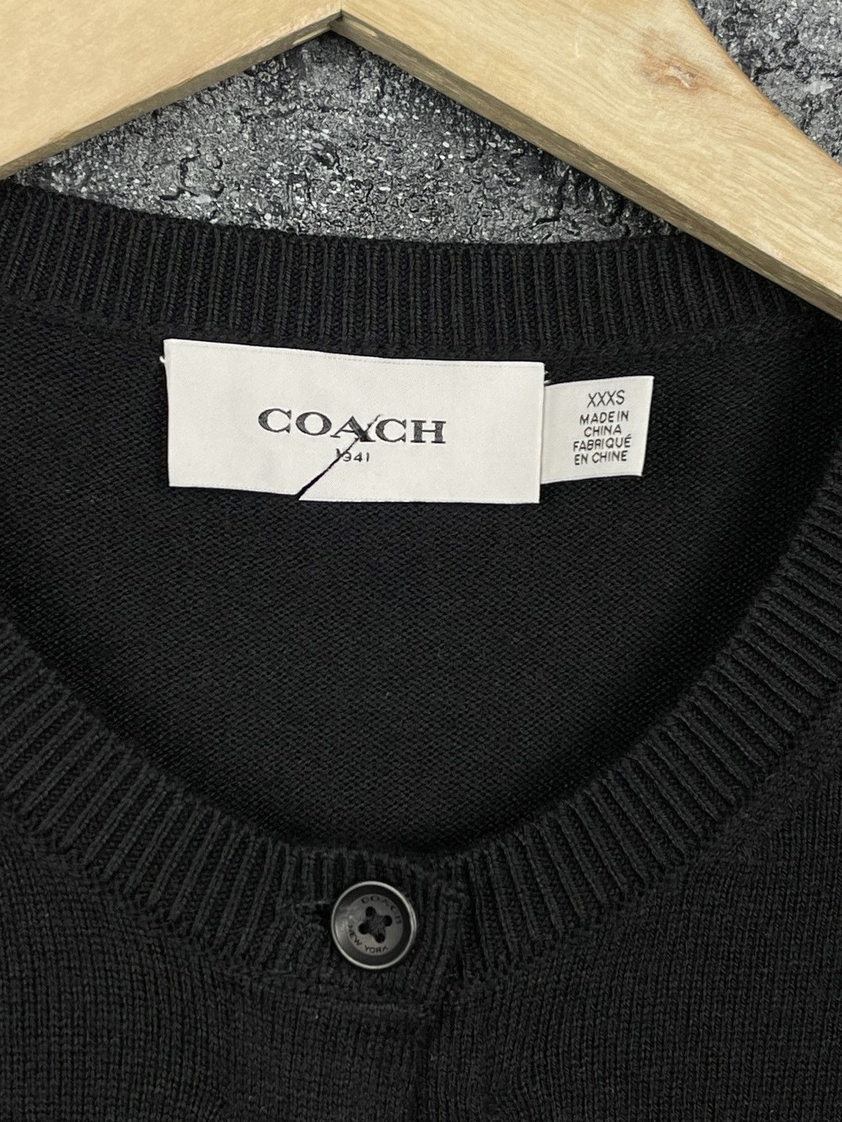 Coach Coach Black Button Up Cardigan Cotton Sweat Women’s Size XXS Size XXS / US 00 / IT 34 - 8 Thumbnail