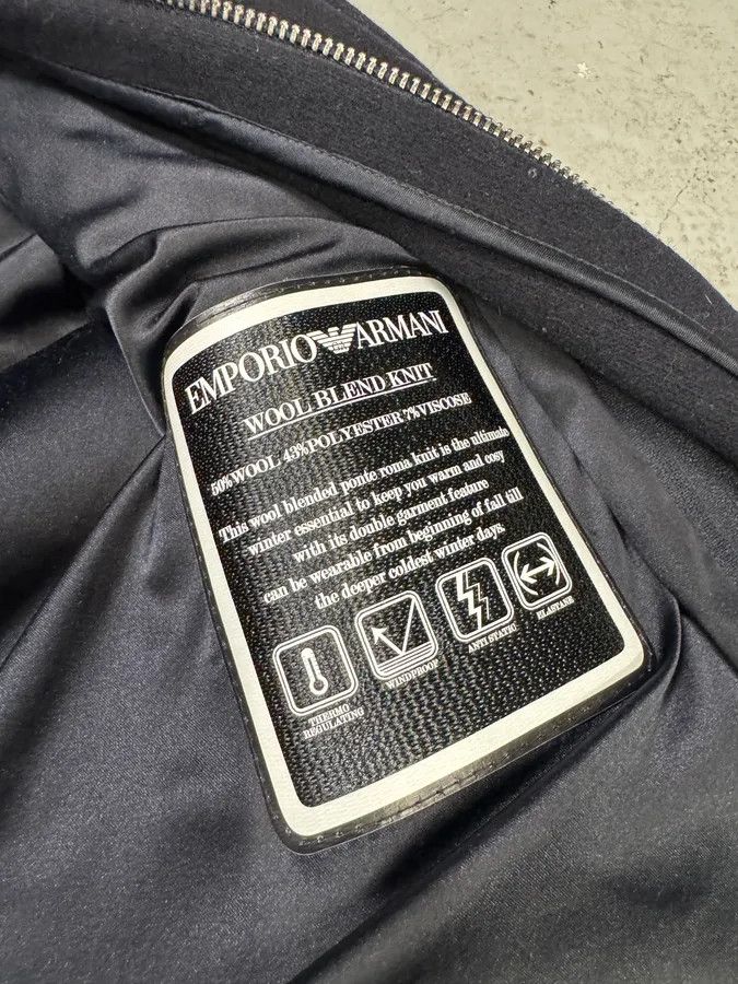 Emporio Armani AW2017 Emporio Armani Double Layer Black Wool Jacket Size US L / EU 52-54 / 3 - 9 Thumbnail