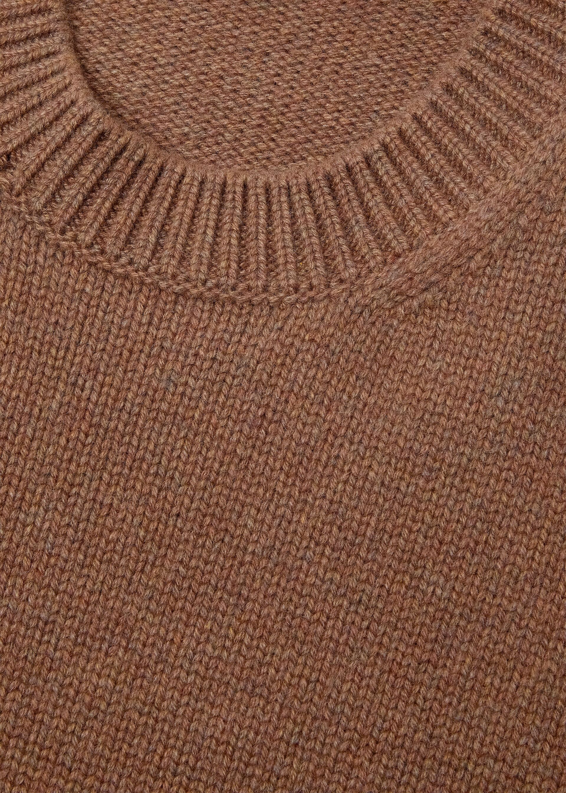 Loro Piana os11x0426 FAQ9314 Classic Crewneck Sweater Rustic Brown Mel Size L / US 10 / IT 46 - 7 Thumbnail