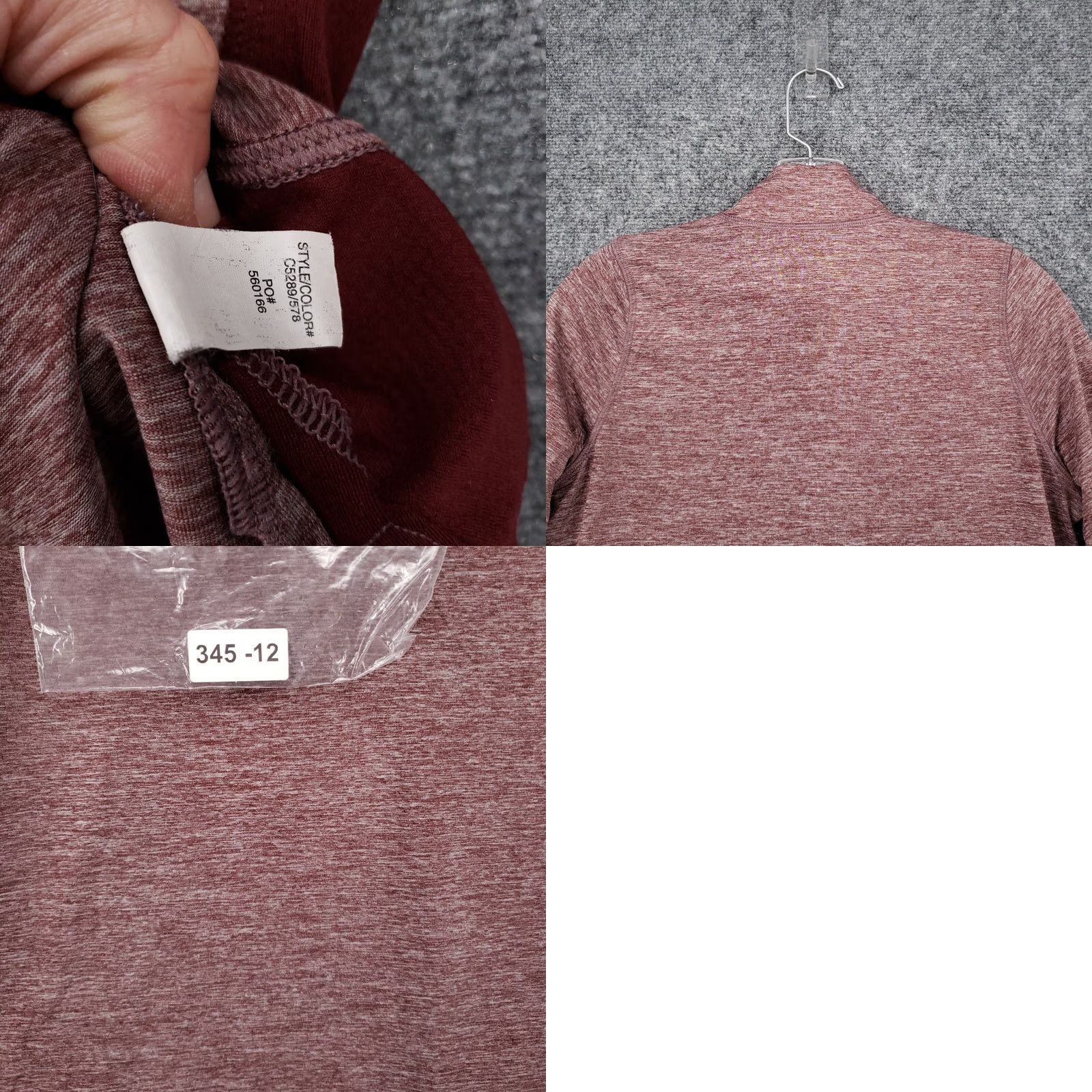 Champion Champion Shirt S Small Red Heather Long Sleeve 1/2 Zip Mock Neck Pullover T Mens Size US S / EU 44-46 / 1 - 9 Thumbnail