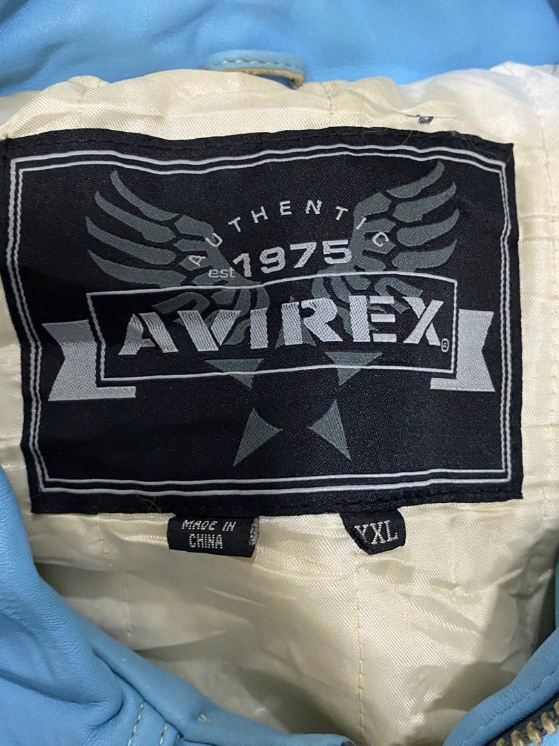 Avirex × Vintage AVIREX 90's Leather Varsity Jacket Size US XXL / EU 58 / 5 - 5 Thumbnail