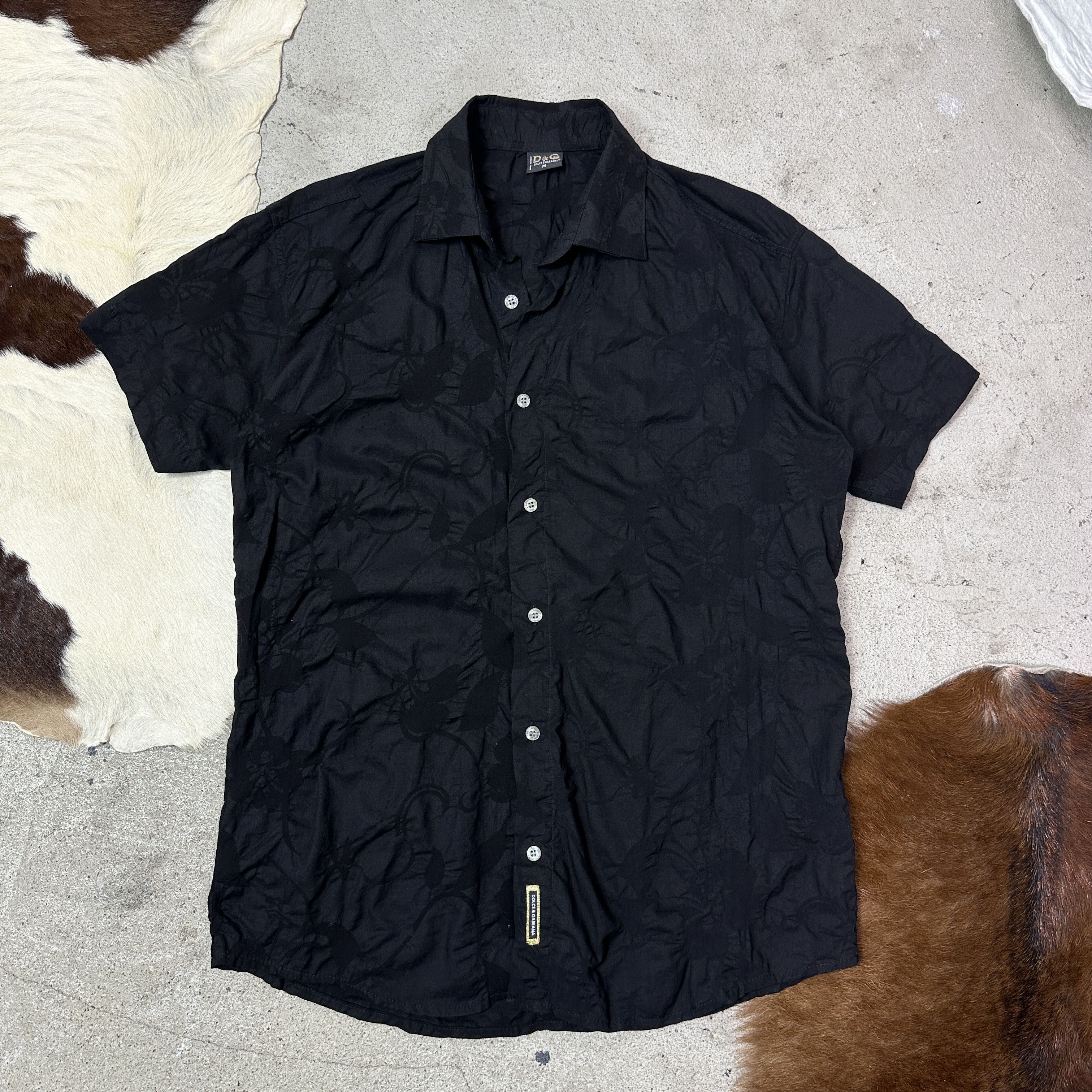 Dolce & Gabbana Vintage Avant Garde Flower Print Dolce & Gabbana Shirt Y2K Size M / US 6-8 / IT 42-44 - 2 Thumbnail