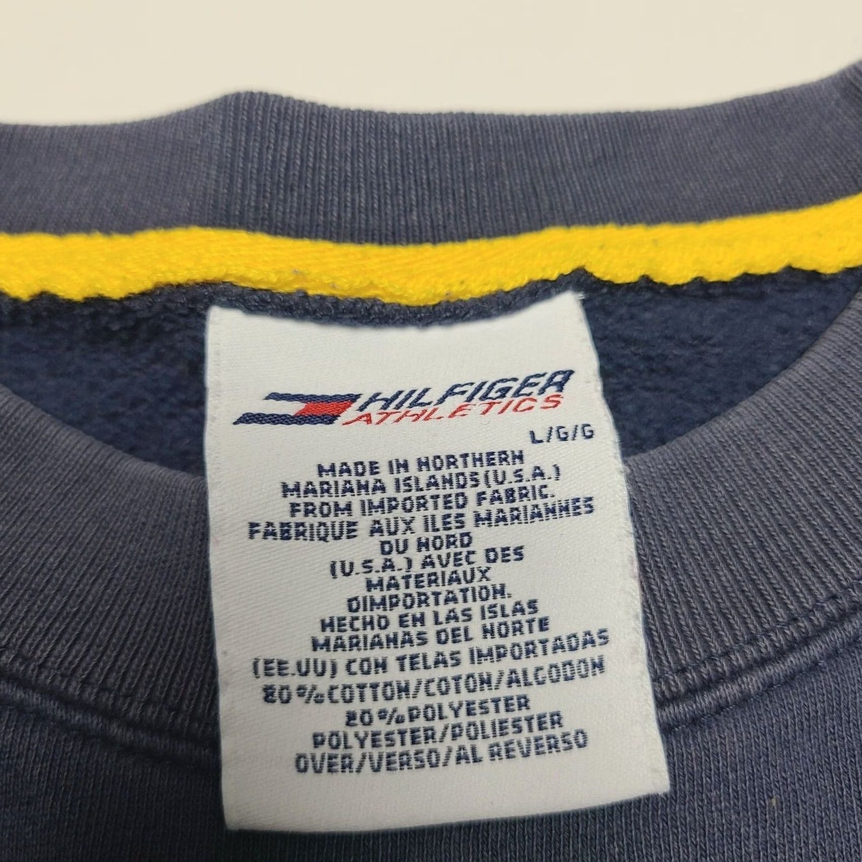 Tommy Hilfiger VINTAGE Tommy Hilfiger Athletics Sweatshirt Mens Large Distressed Blue Sweatshirt Pullover Athletic Regular L Size US L / EU 52-54 / 3 - 6 Thumbnail