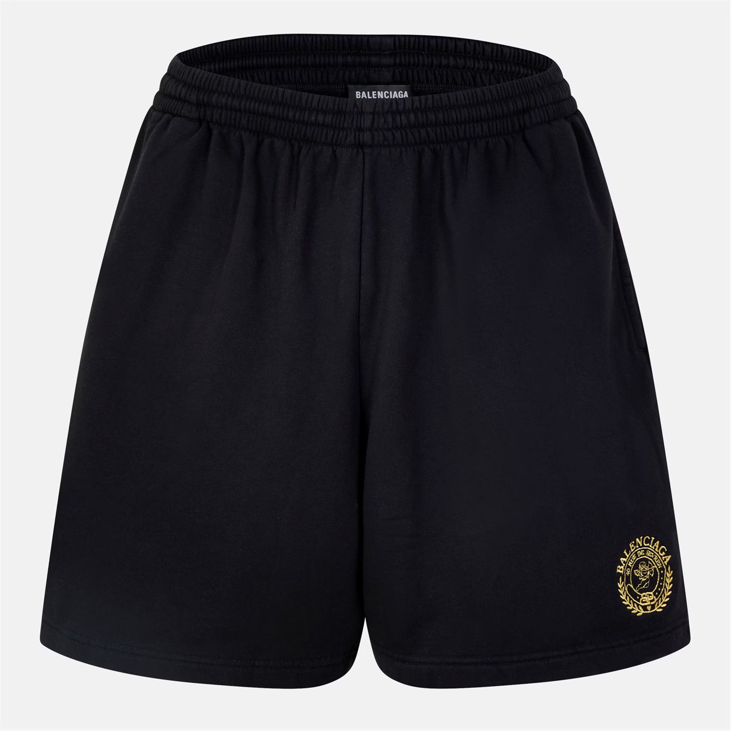 Balenciaga o1g2r1mq0226 Jersey Fleece Jogger Shorts In Black Size US 30 / EU 46 - 1 Thumbnail