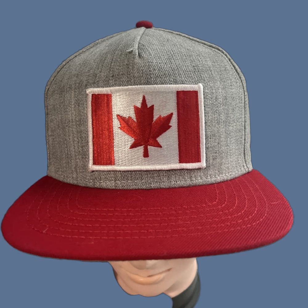 Vintage VINTAGE Canadian Flag Patch Hat SnapBack Otto Gray Red Size ONE SIZE - 1 Thumbnail