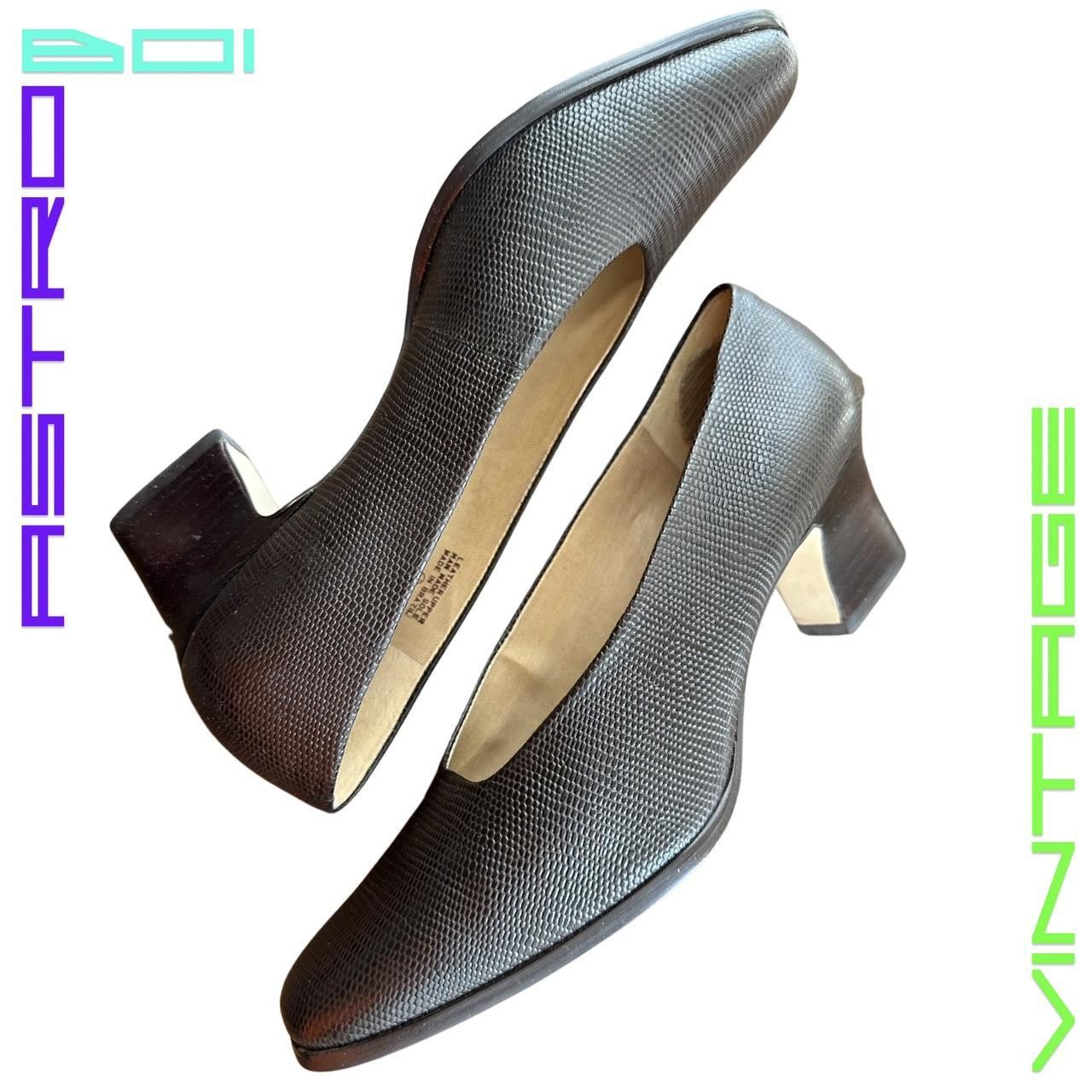 Other VINTAGE CALICO TEXTURED RETRO HEELS Size US 7 / IT 37 - 3 Thumbnail