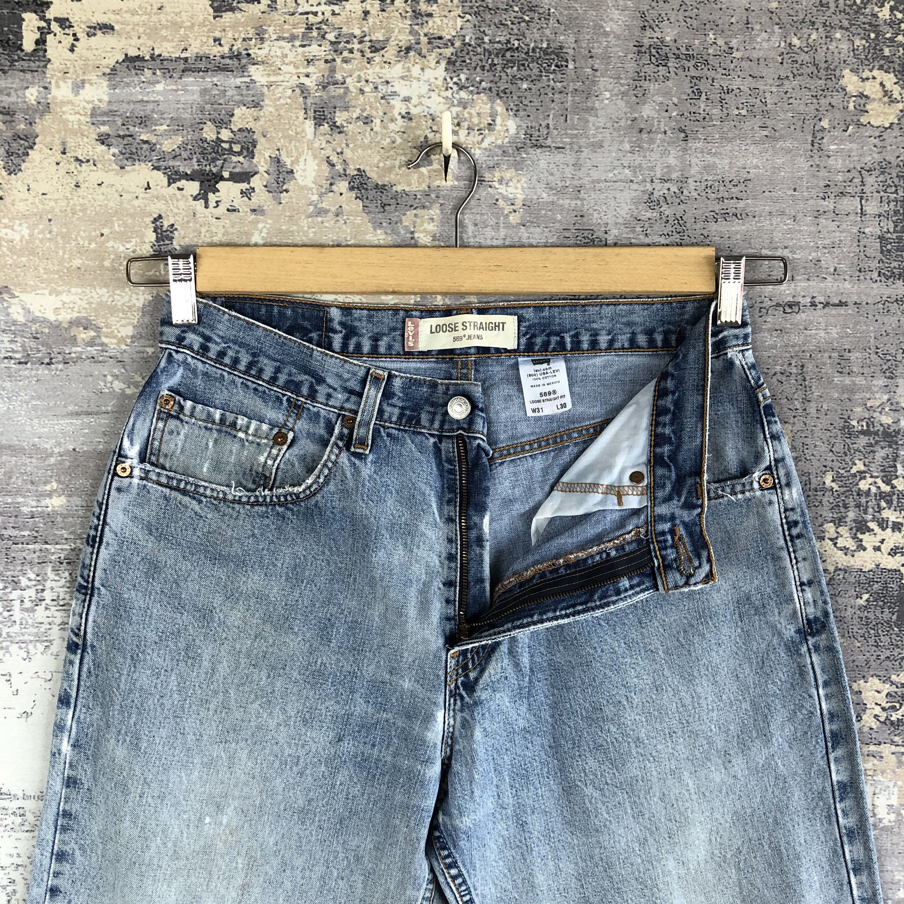 Levi's Vintage Baggy Levis Sun Faded Jeans Levi's Distressed Denim Size US 30 / EU 46 - 6 Thumbnail