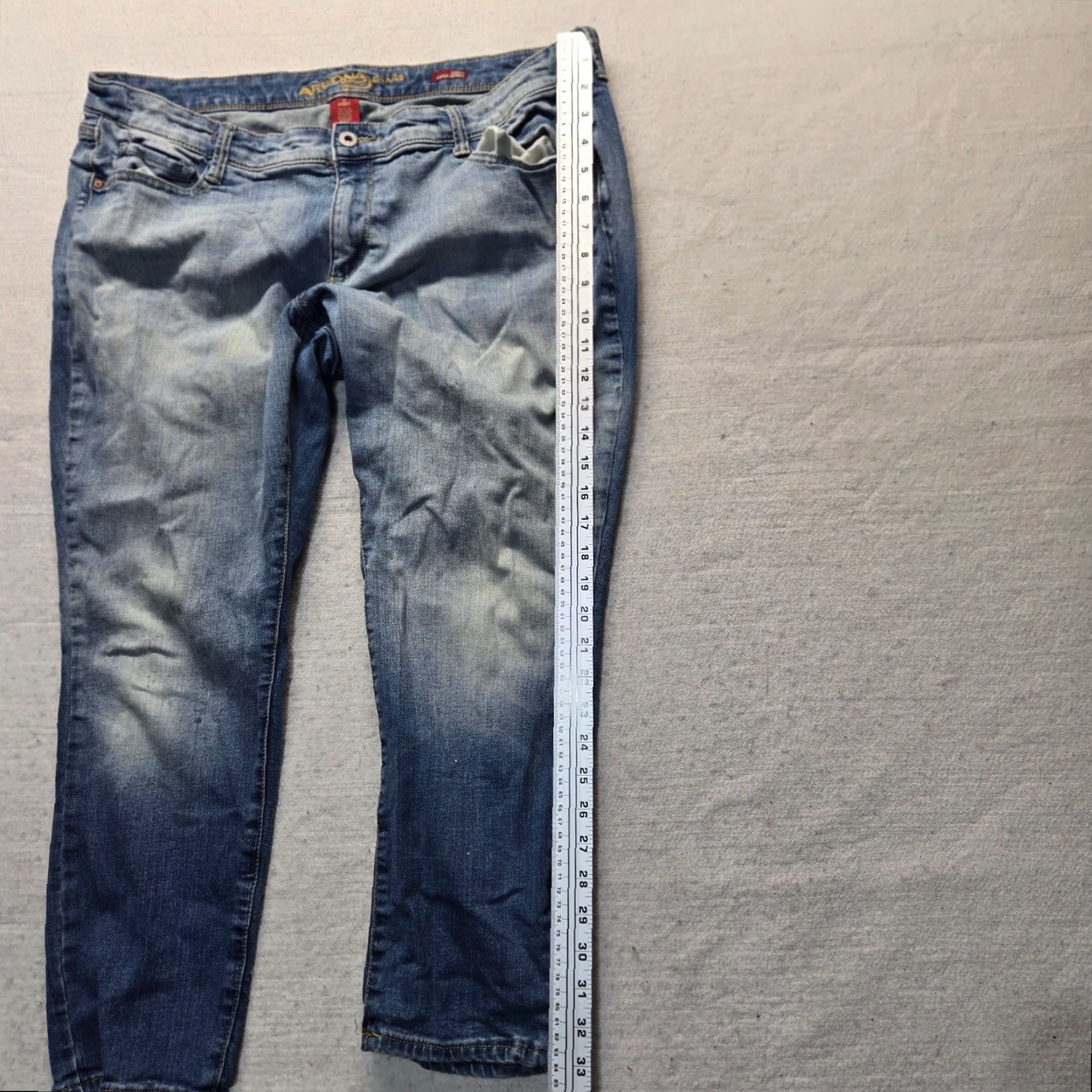 Vintage Arizona Jeans Blue Curvy Super Skinny Jeans Denim Pants Adult Women's Plus Sz 18 Size 40" / US 18 - 7 Thumbnail