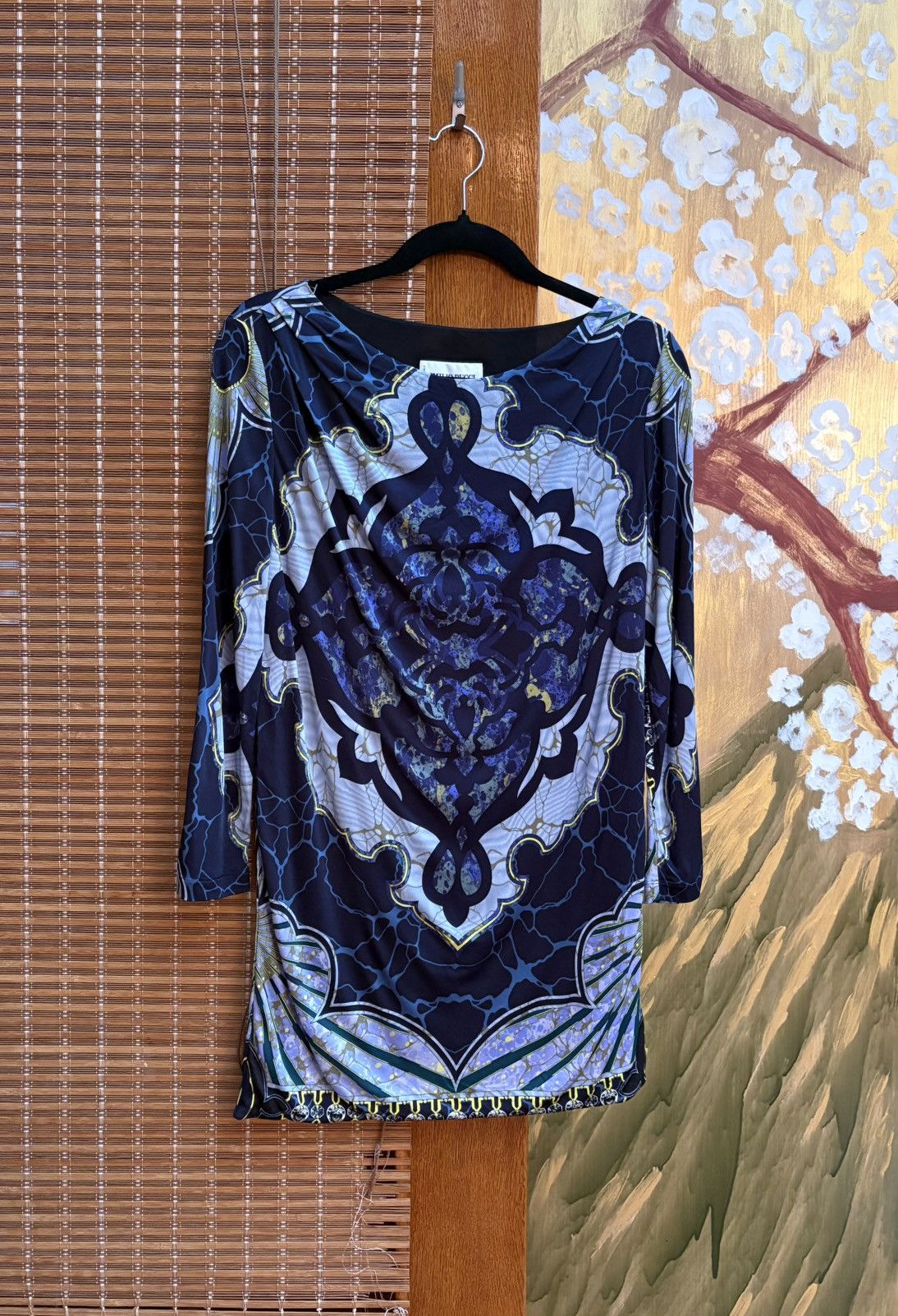 Emilio Pucci Emilio Pucci Abstract Printed Stretch Top Long Sleeve Size S / US 4 / IT 40 - 1 Thumbnail