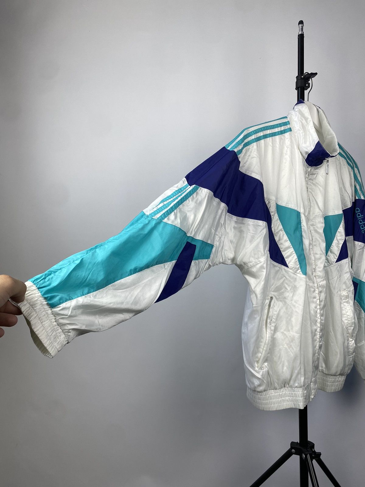 Adidas × Vintage Vintage Adidas Nylon Track Full Zip Y2K Jacket Size US M / EU 48-50 / 2 - 4 Thumbnail