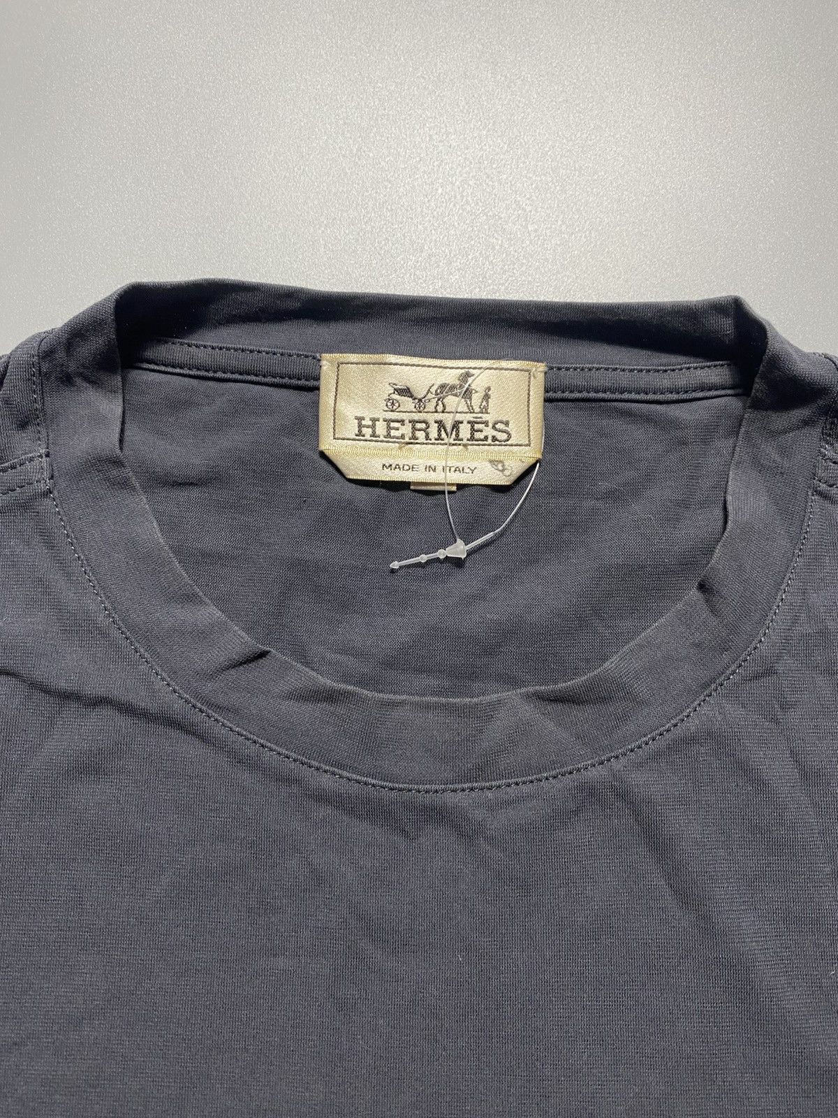 Hermes HERMES PLAIN POCKET TEE GRAY SHIRT Size US S / EU 44-46 / 1 - 8 Thumbnail