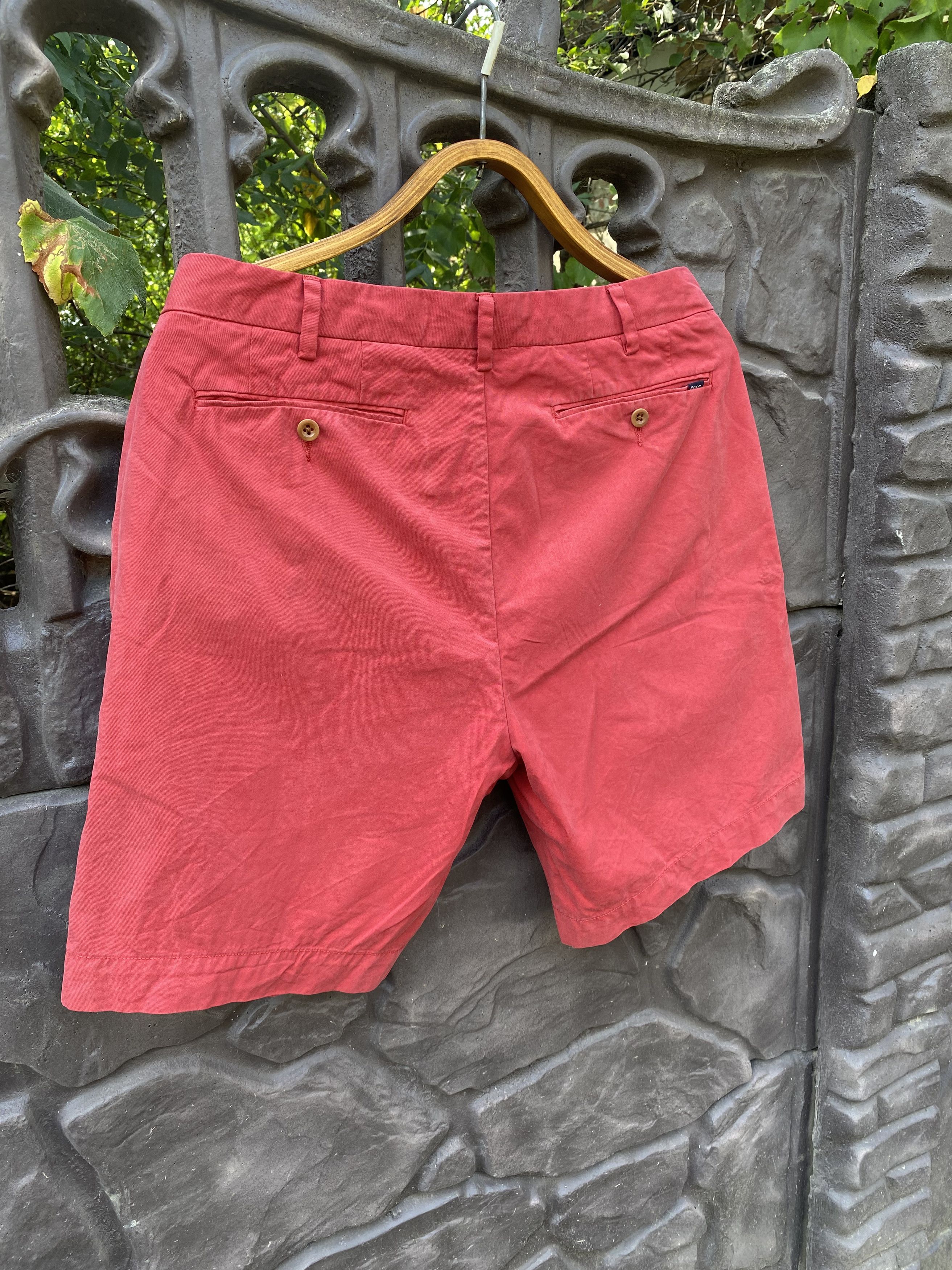 Polo Ralph Lauren × Vintage Polo Ralph Lauren Mens Chino shorts Sz 34 Pink 100% Cotton Size US 34 / EU 50 - 9 Thumbnail
