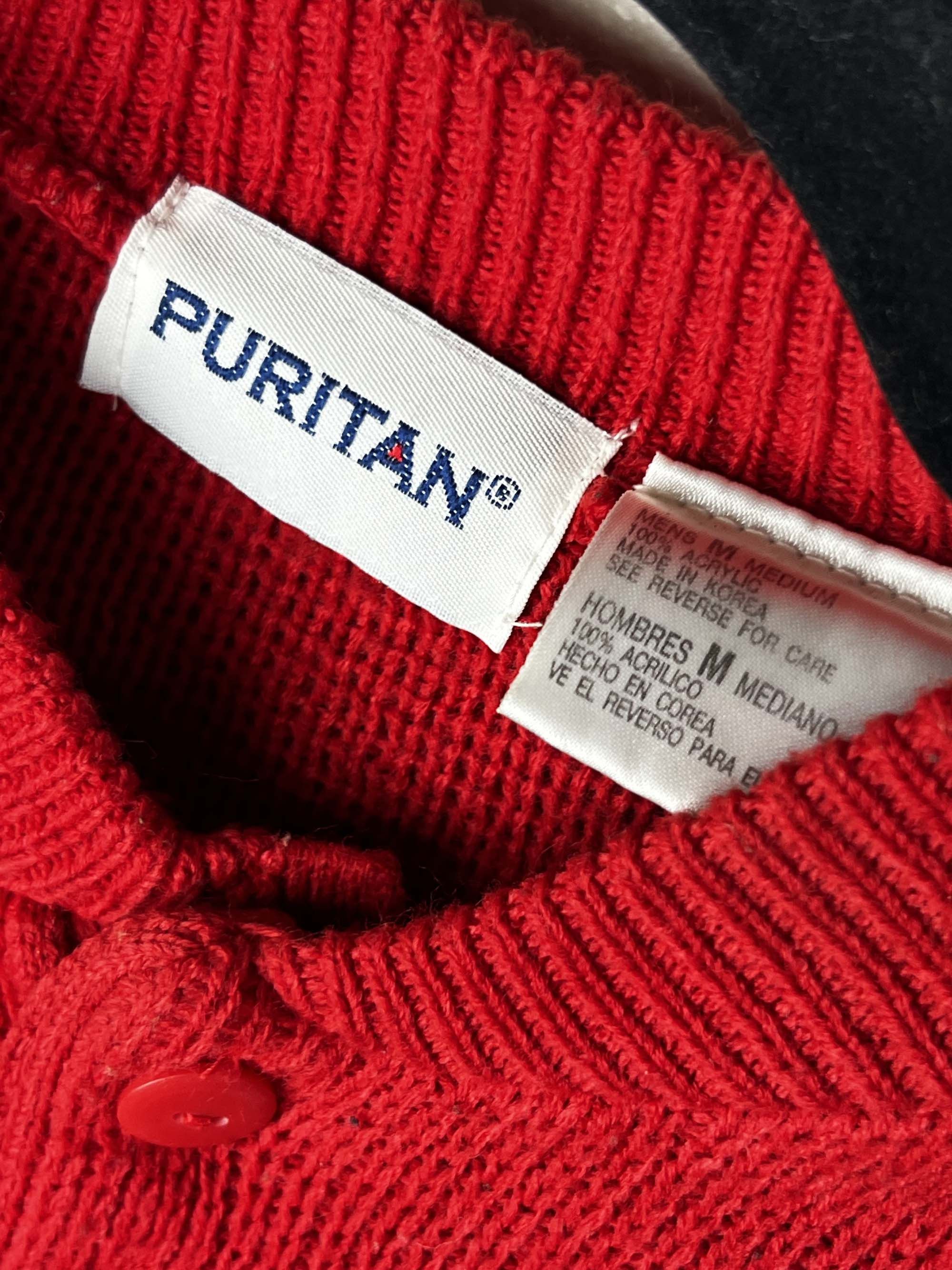 Puritan Vintage 1980's-1990's Puritan Red Knit Pullover Sweater Size US M / EU 48-50 / 2 - 9 Thumbnail