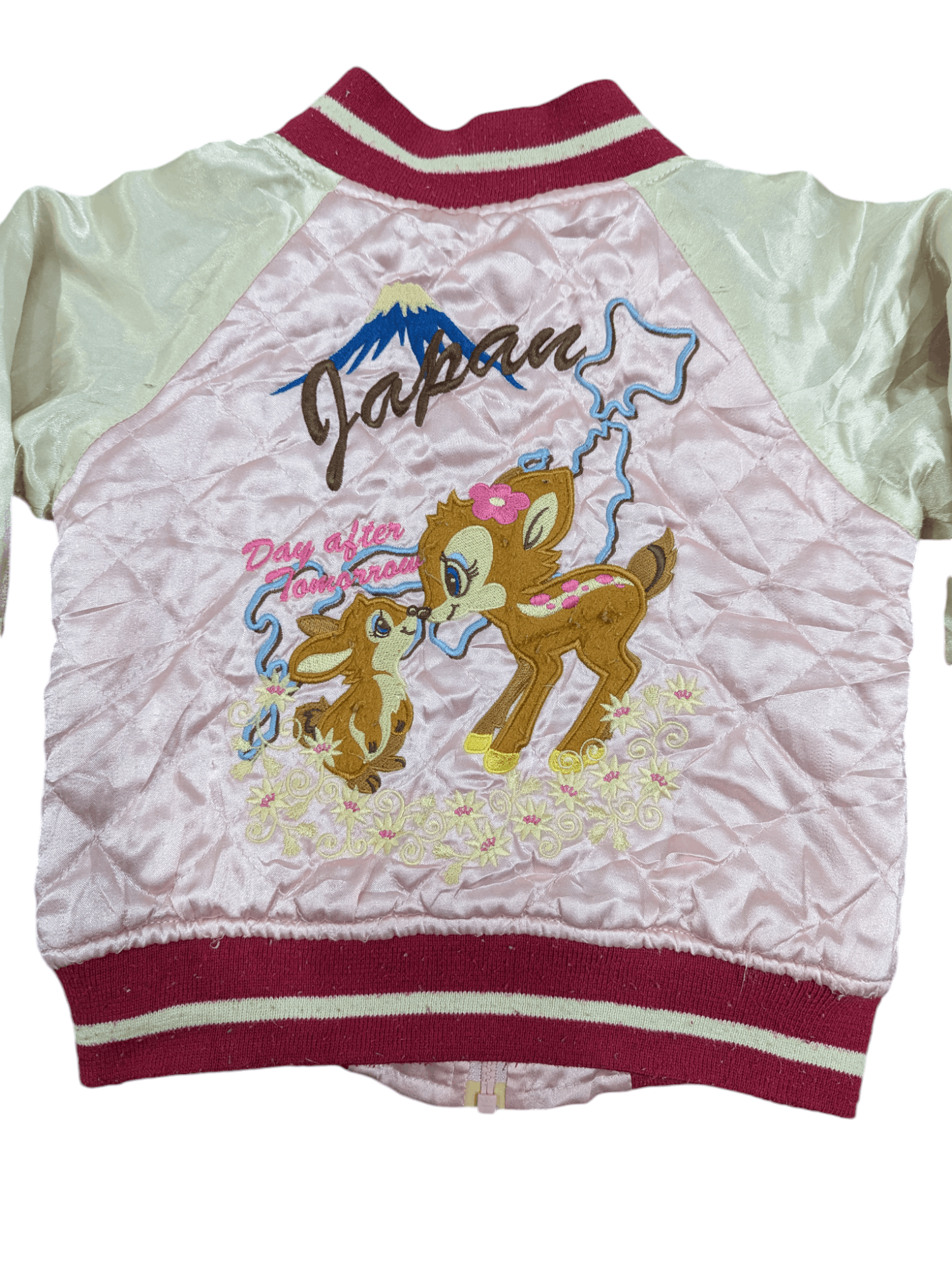 Disney × Japanese Brand DISNEY BAMBI EMBROIDERY SUKAJAN JACKET Size US XXS / EU 40 - 3 Thumbnail