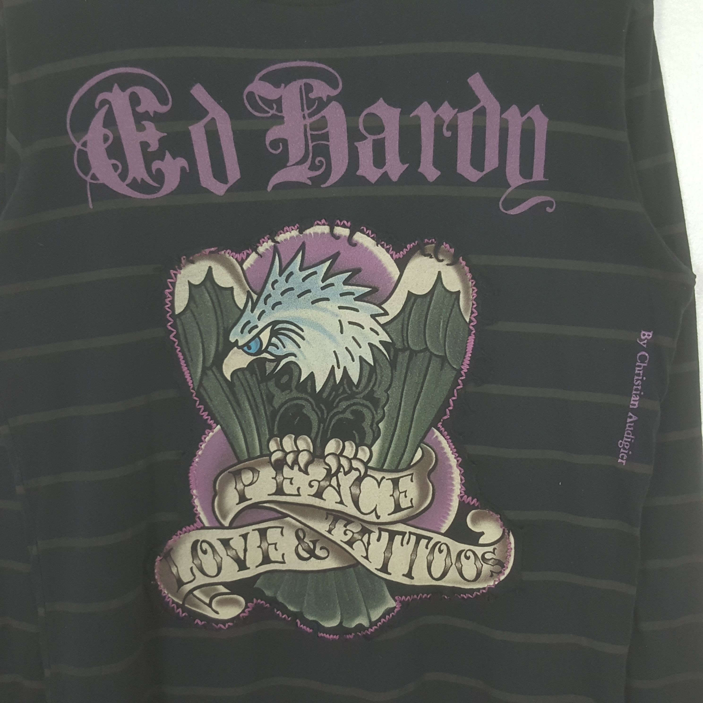 Ed Hardy Vintage Ed Hardy American Punk Style Tshirt C312N71 Size US M / EU 48-50 / 2 - 2 Thumbnail