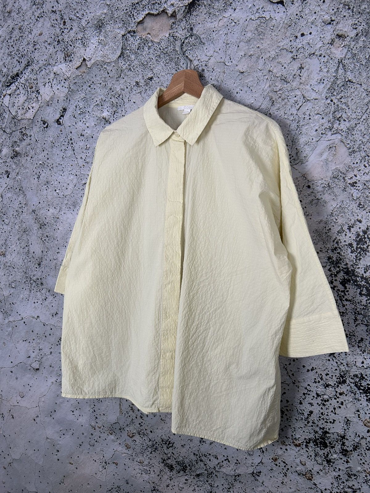 Cos COS Yellow Oversized Shirt Minimalist Alternative Designer Size US XS / EU 42 / 0 - 2 Thumbnail