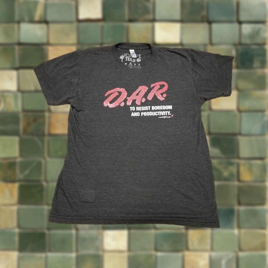 Vintage Chive TEES D.A.R. to Resist Boredom Shirt Adult Medium Charcoal Short Sleeve USA Size US M / EU 48-50 / 2 - 1 Thumbnail