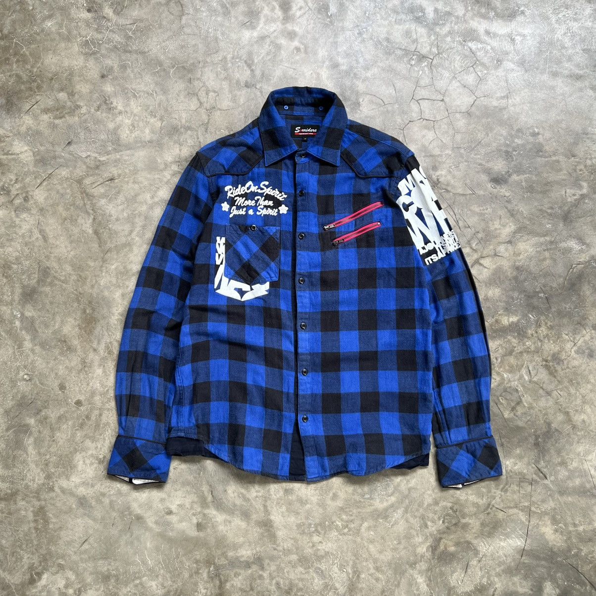 Hysteric Glamour 2000s Sorridere Vkei Style Flannel Shirt Size US M / EU 48-50 / 2 - 2 Thumbnail