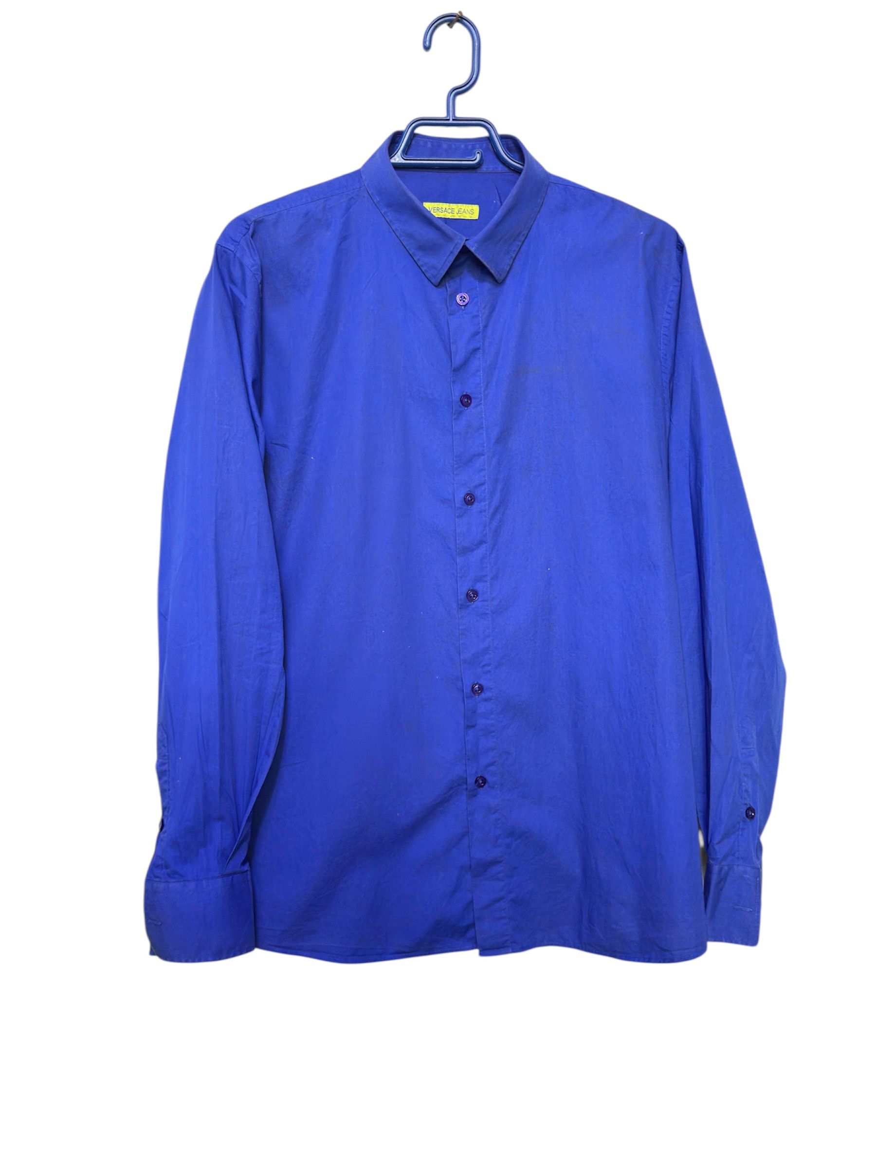 Versace Jeans Couture 🔥 blue electric versace shirt size M cotton stretch Size US M / EU 48-50 / 2 - 1 Thumbnail