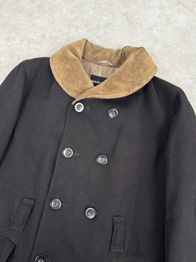 Giorgio Armani 2010s Giorgio Armani Black Wool Double Breasted Classy Coat Size US M / EU 48-50 / 2 - 5 Thumbnail