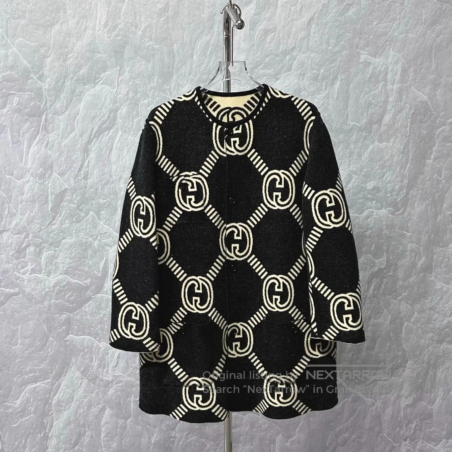 Gucci gucci double g monogram reversible coat. Size L / US 10 / IT 46 - 3 Thumbnail