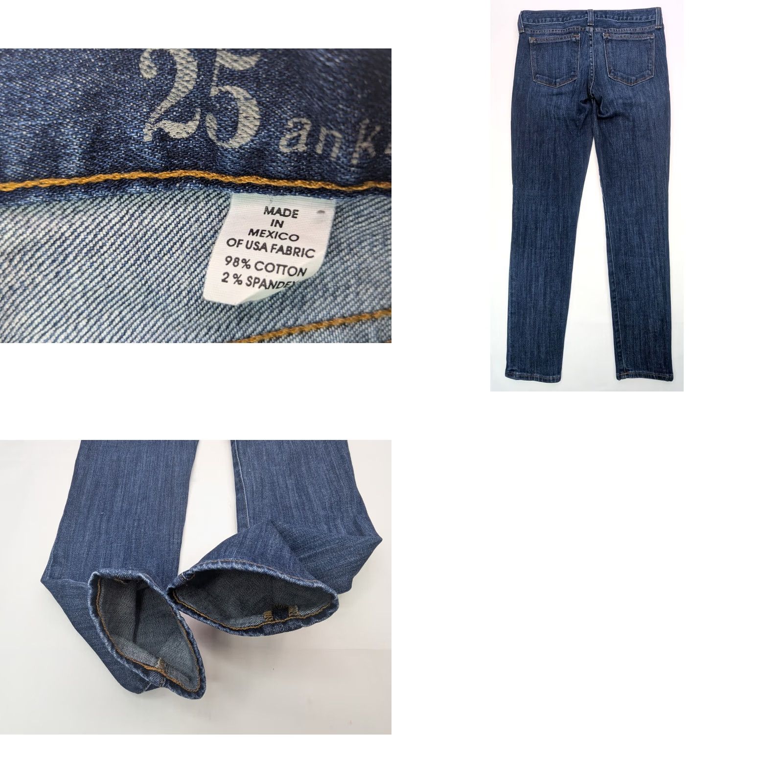 J.Crew J.CREW Toothpick Skinny Jeans Women 25 Blue Stretch Ankle Tapered 28x30 Mid Rise Jeans Size 42" / US 20 - 8 Thumbnail