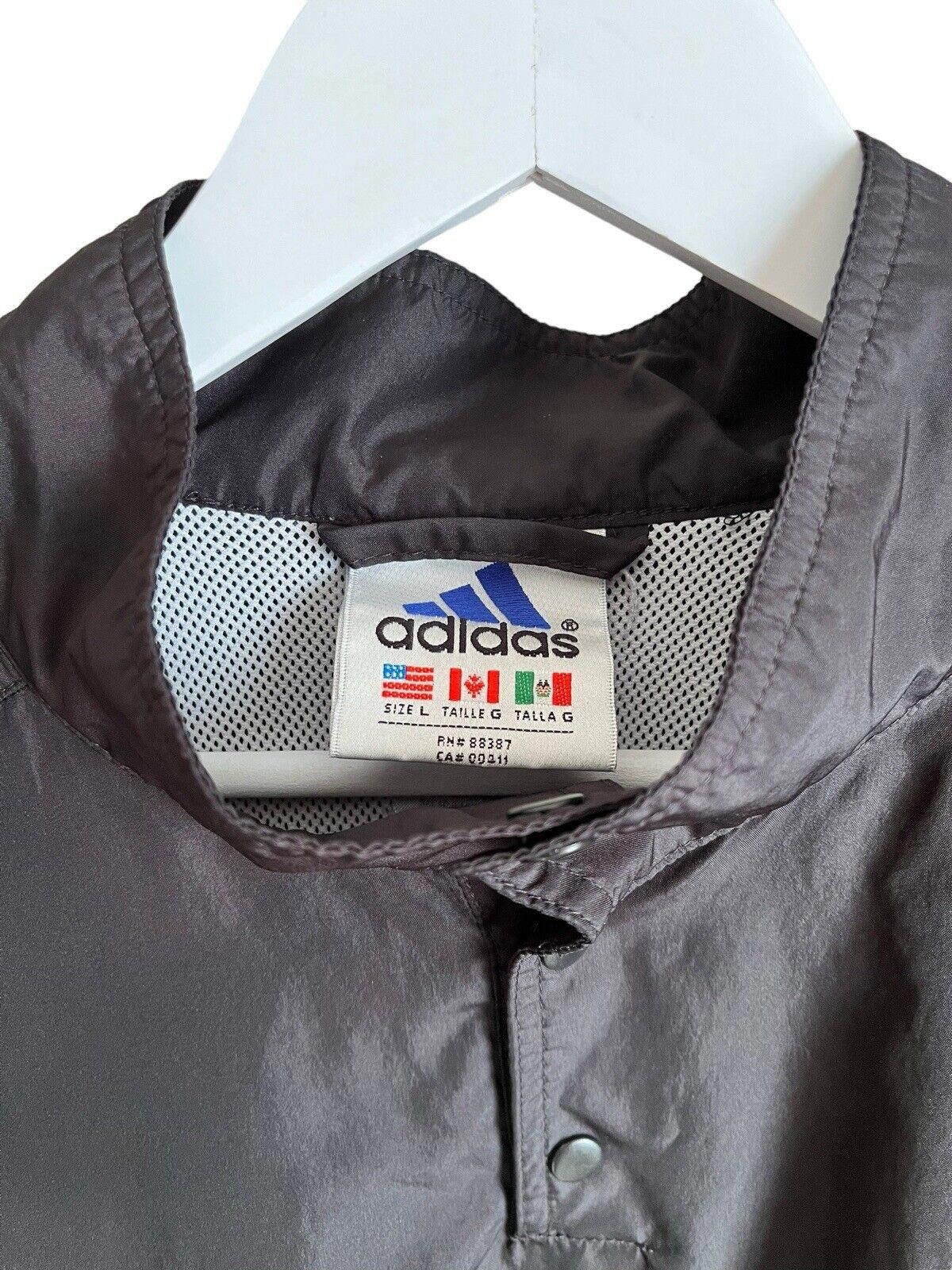 Adidas × Vintage Vintage 90s Adidas Pullover 3- Snap Windbreaker Jacket Large Size US L / EU 52-54 / 3 - 5 Thumbnail