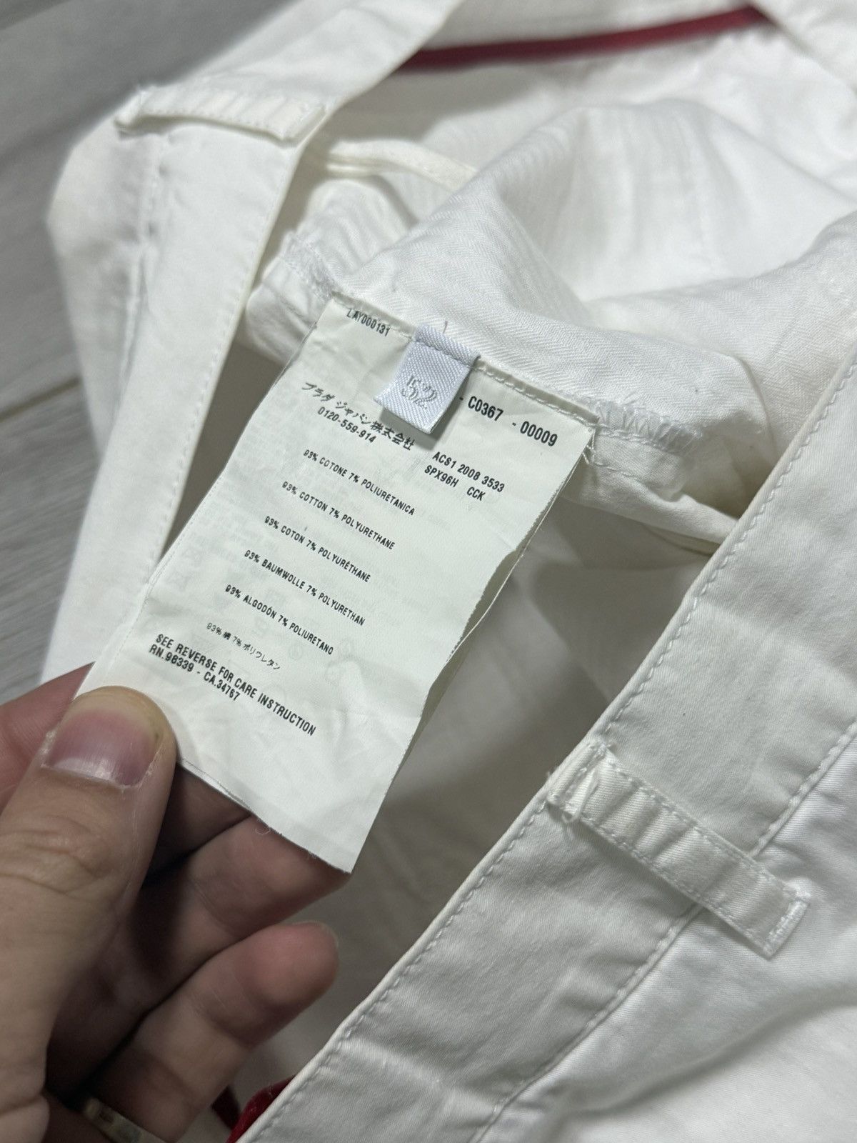 Prada Prada white tab straight pants vintage Size US 37 - 5 Thumbnail