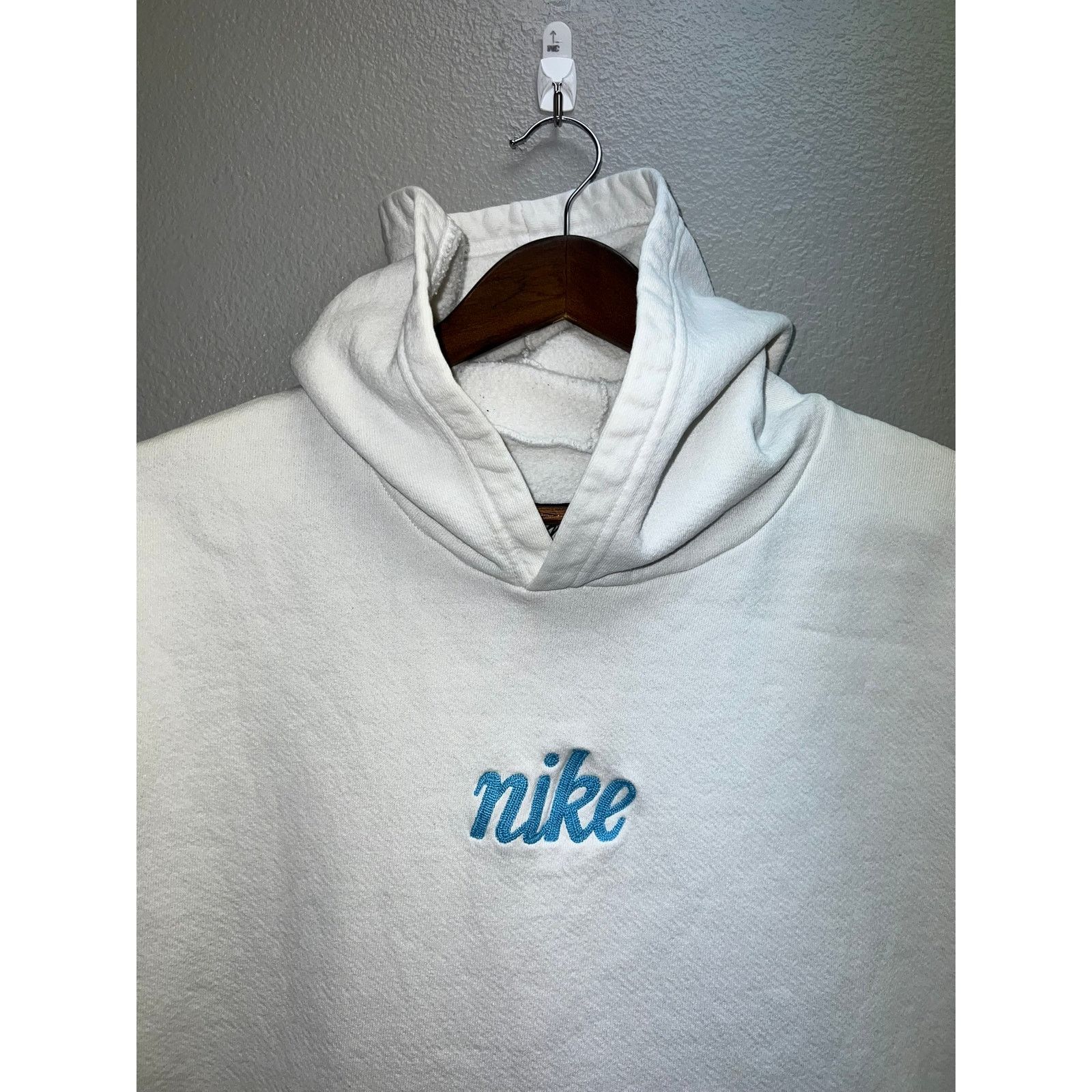 Nike Womens Nike White Hoodie Outerwear Jacket Nike Vintage XL Size XL / US 12-14 / IT 48-50 - 2 Thumbnail