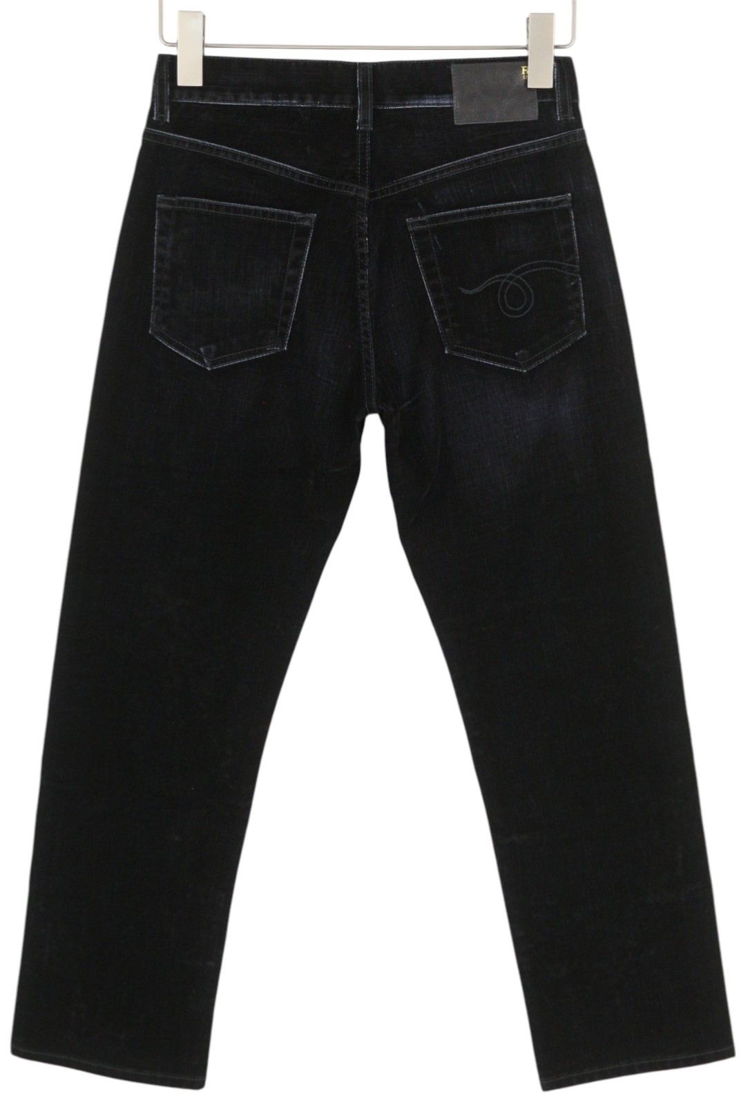 R13 ROMEO 24 Flocked Black Velvet Ankle Straight Zip 85814 Size 24" / US 00 / IT 34 - 2 Thumbnail