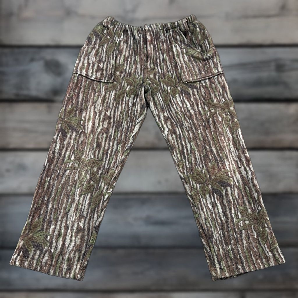 Vintage VINTAGE Trebark Pants Mens XL Sweat Cargo Camo Fleece Polyester Baggy USA 90s Size US 36 / EU 52 - 1 Thumbnail
