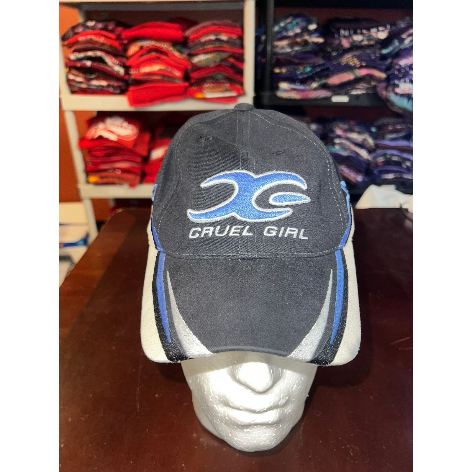 Vintage Vintage Cruel Girl Hat Blue Black X Strapback Cap Headwear Size ONE SIZE - 2 Thumbnail