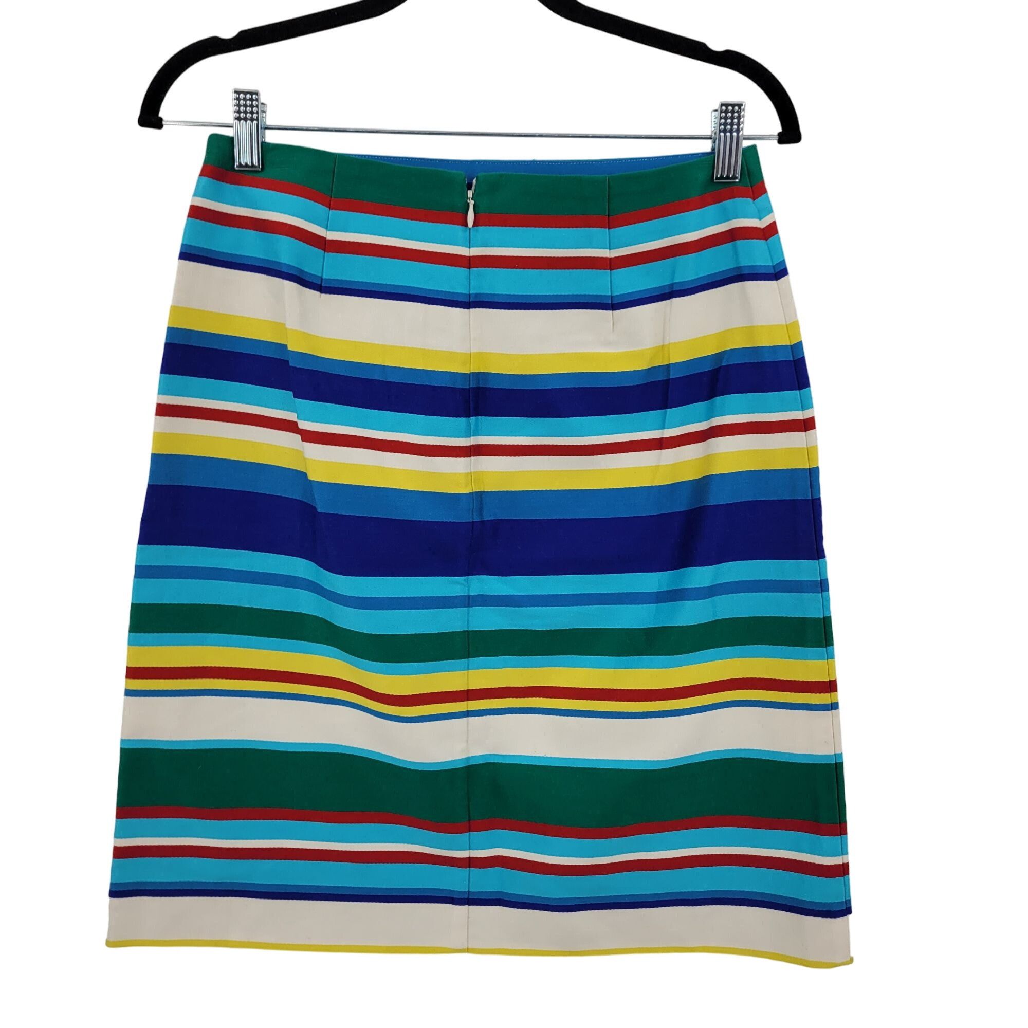 Talbots Talbots Petites Pencil Skirt 4P Multicolor Rainbow Striped Size 28" / US 6 / IT 42 - 6 Thumbnail