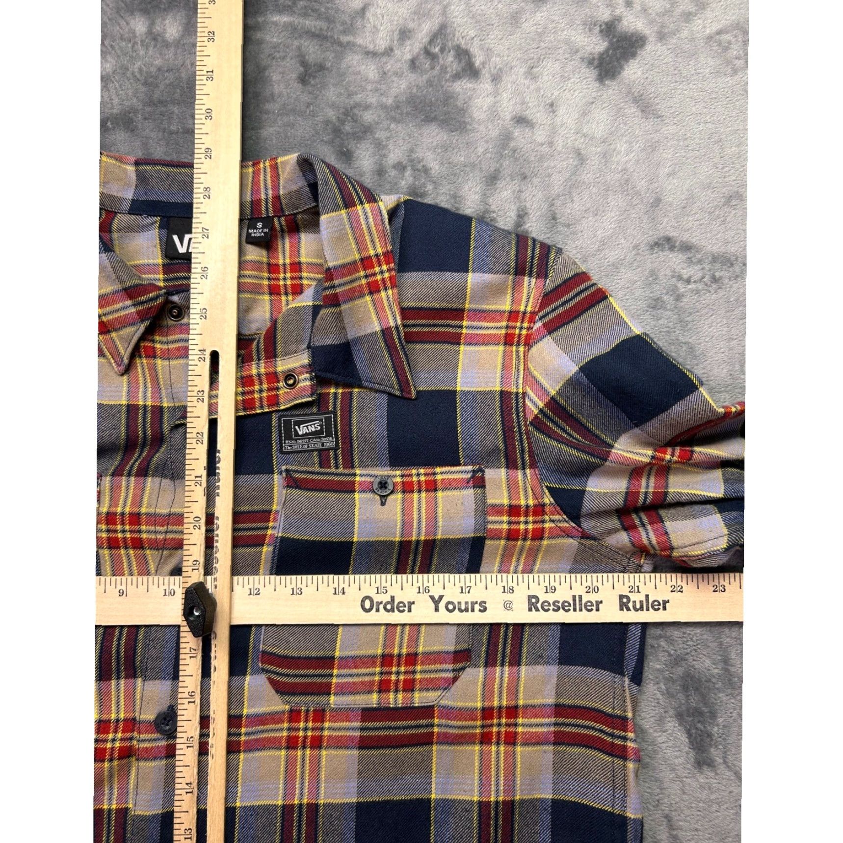 Vans VANS Mens Plaid Flannel Shirt Button-Up Chest Pockets Multicolor Casual Hipster Skateboarding Grunge Fall Winter Spring Small N/A Size US S / EU 44-46 / 1 - 7 Thumbnail