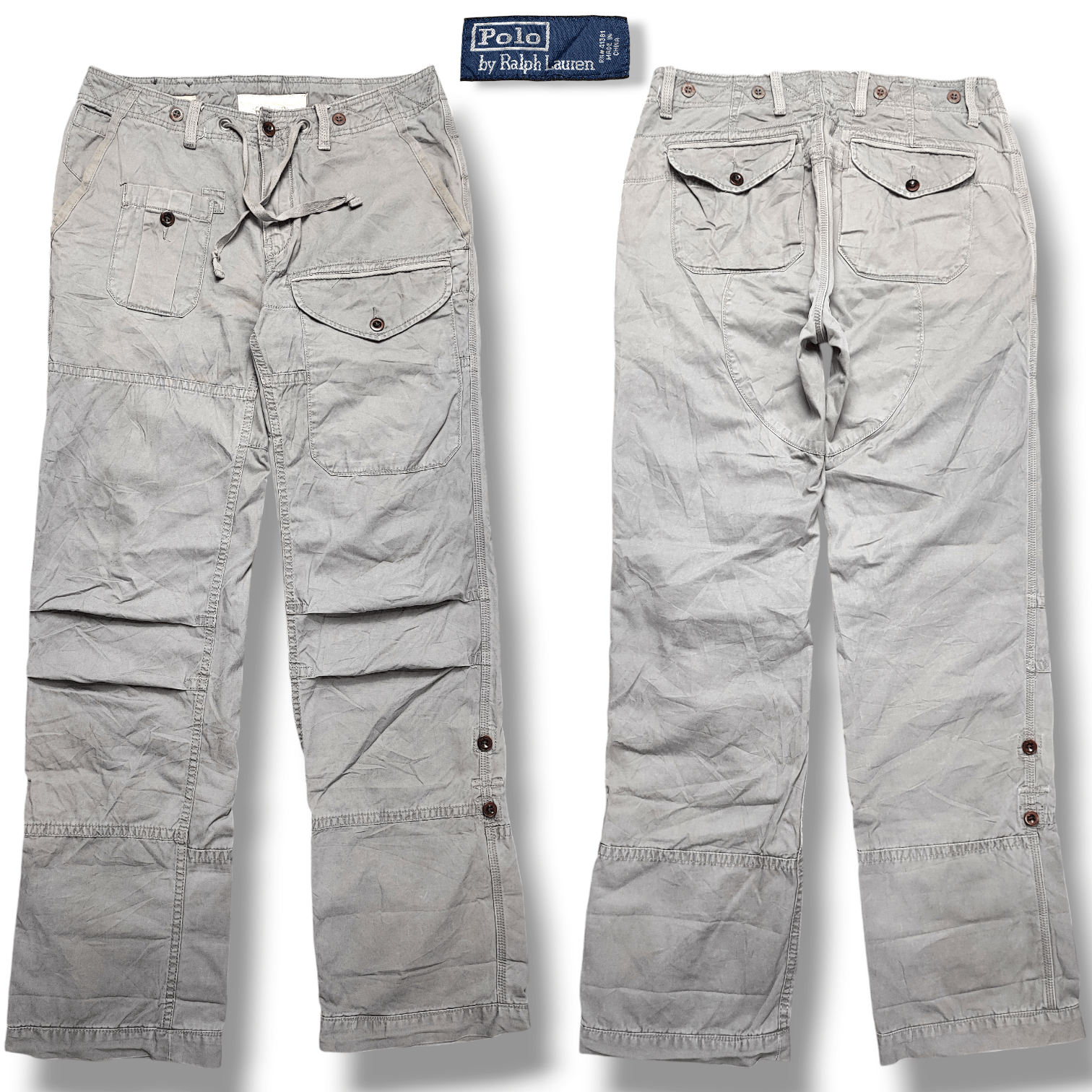 Polo Ralph Lauren 🔥DOPE Iconic Combat Multipocket Tactical Parachute Pants Size US 33 - 1 Thumbnail
