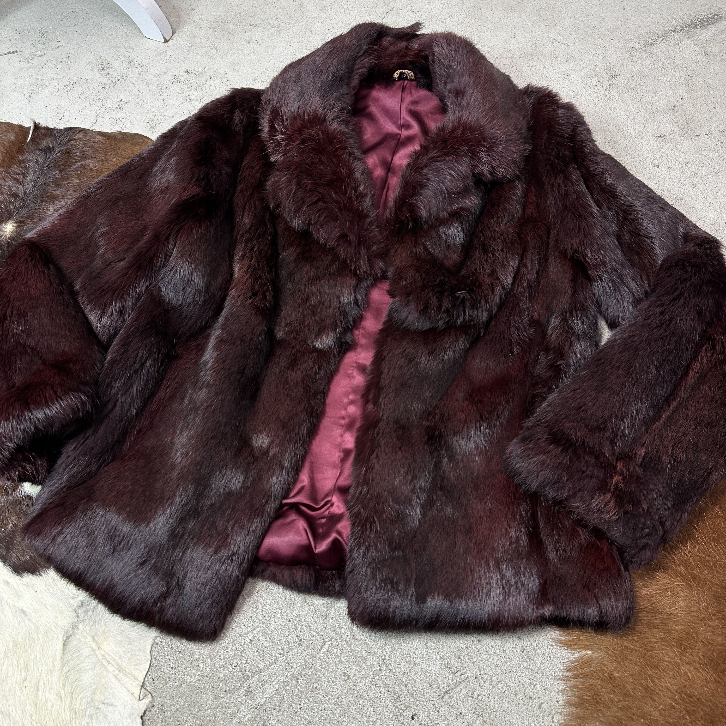 Vintage Vintage Old Money Cherry Red Real Rabbit Fur 90s Size S / US 4 / IT 40 - 5 Thumbnail