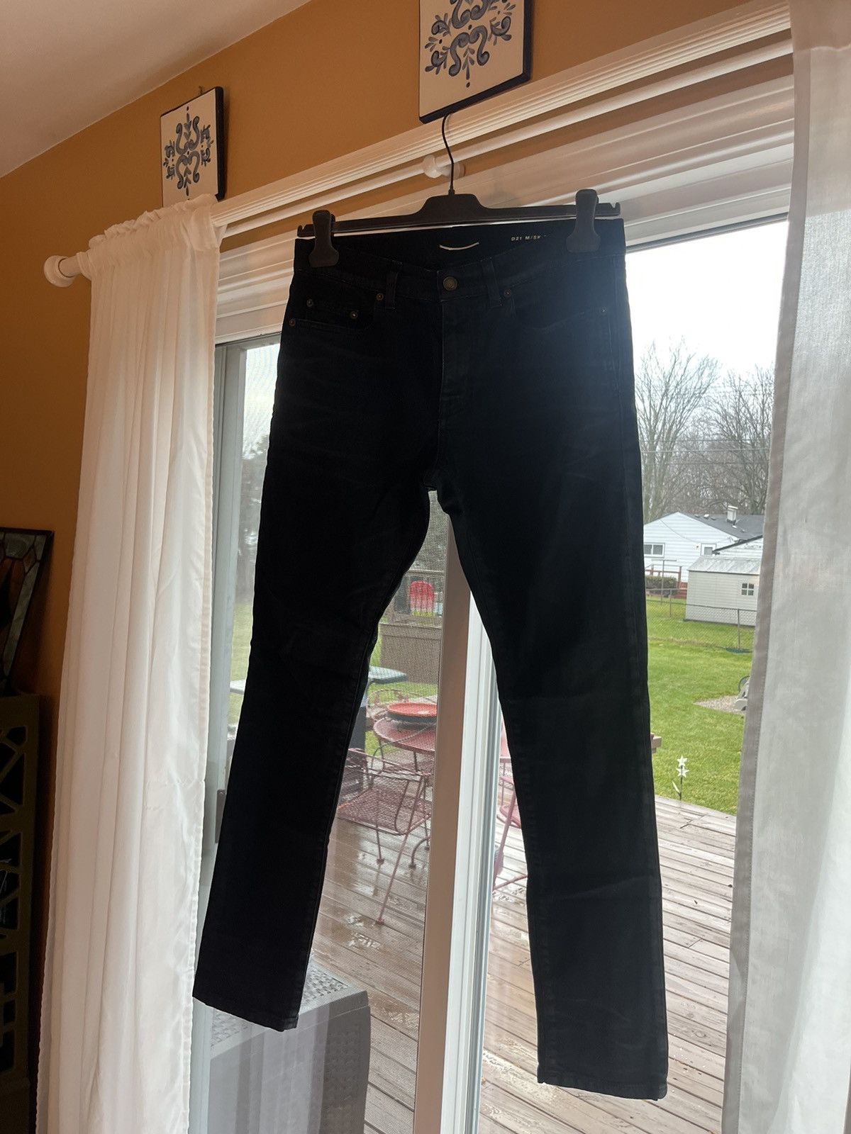 image of Saint Laurent Paris D21 Denim in Black, Men's (Size 30)